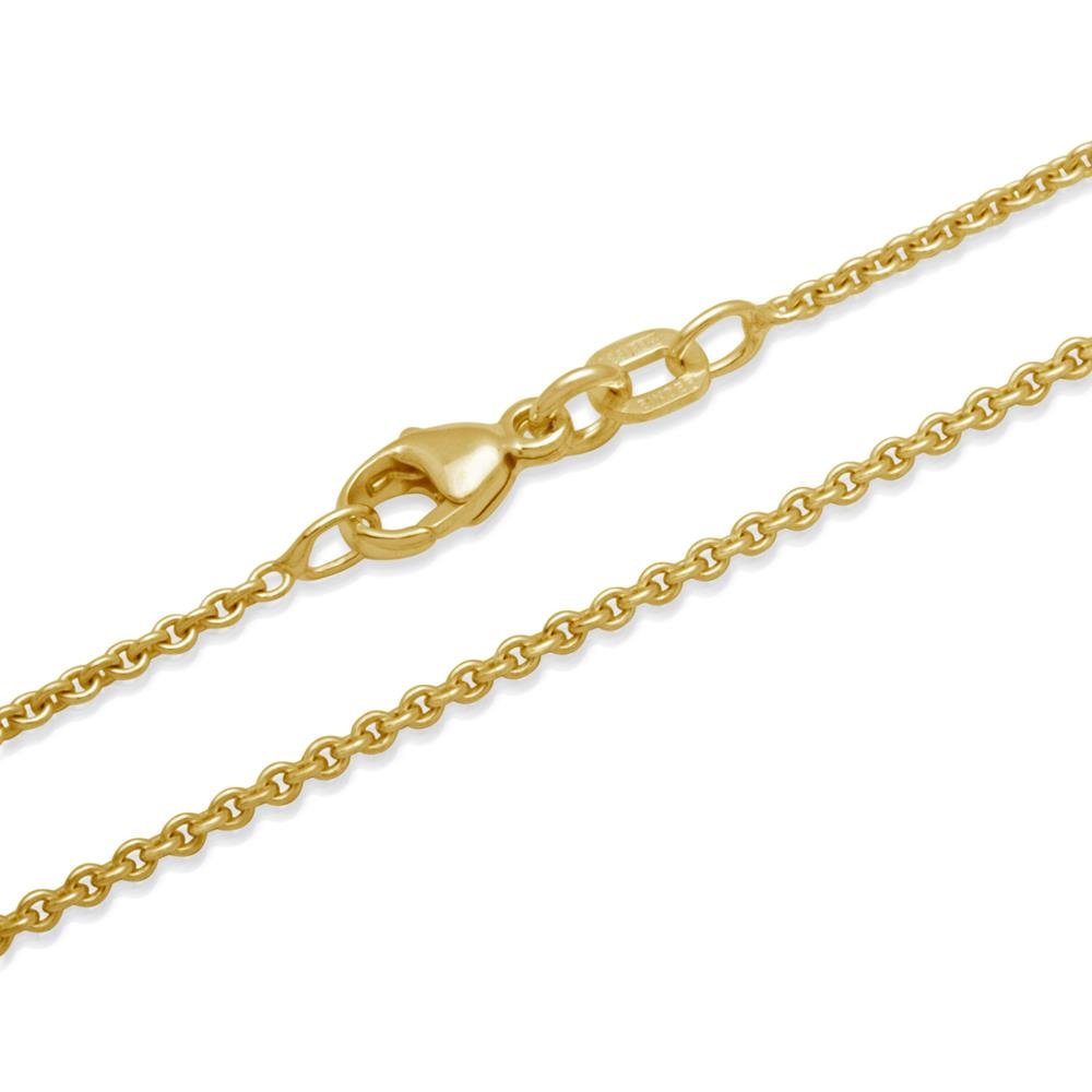 Unique Silberkette Vergoldete Ankerkette 1,5mm breit - Länge wählbar - inkl Etui AK0002-G | Silberketten