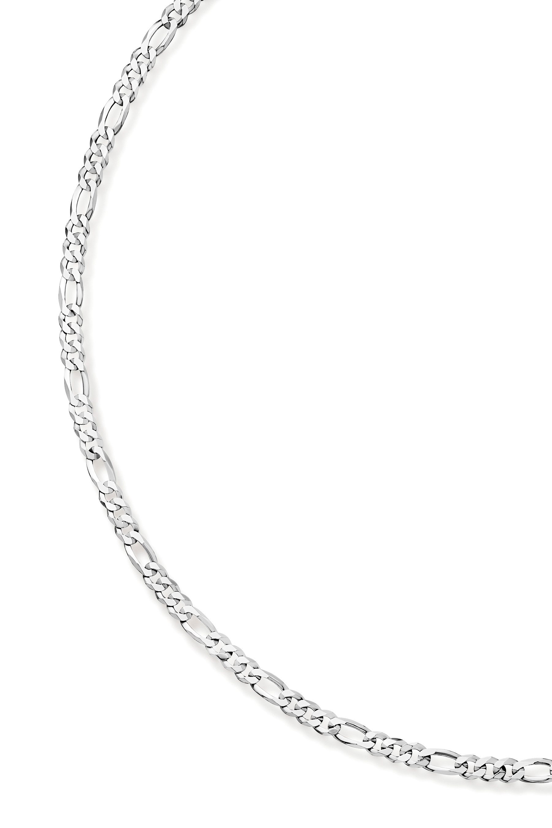 GOLDKLEIN Silberkette 925 Sterling Silber Figaro Stil Echtsilber 45cm-60cm Halskette, Bestpreis - Damen Herren mit Schmuckbox - Sale 30.09.2026