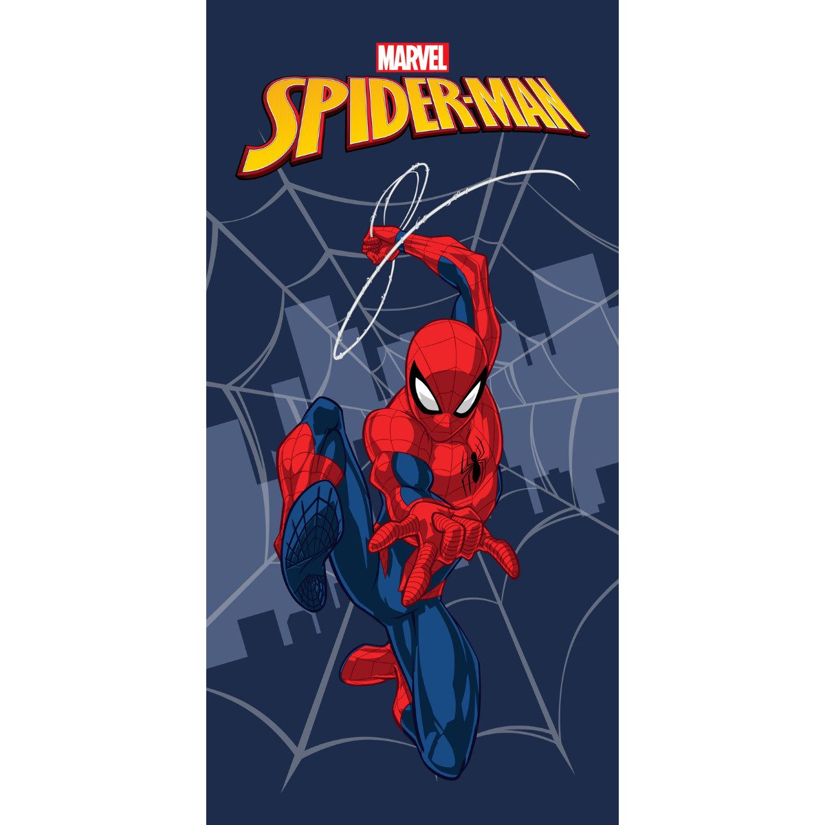 MARVEL Strandtuch Spider-Man City Web 70 x 140 cm Microfaser Badetuch, (Packung)