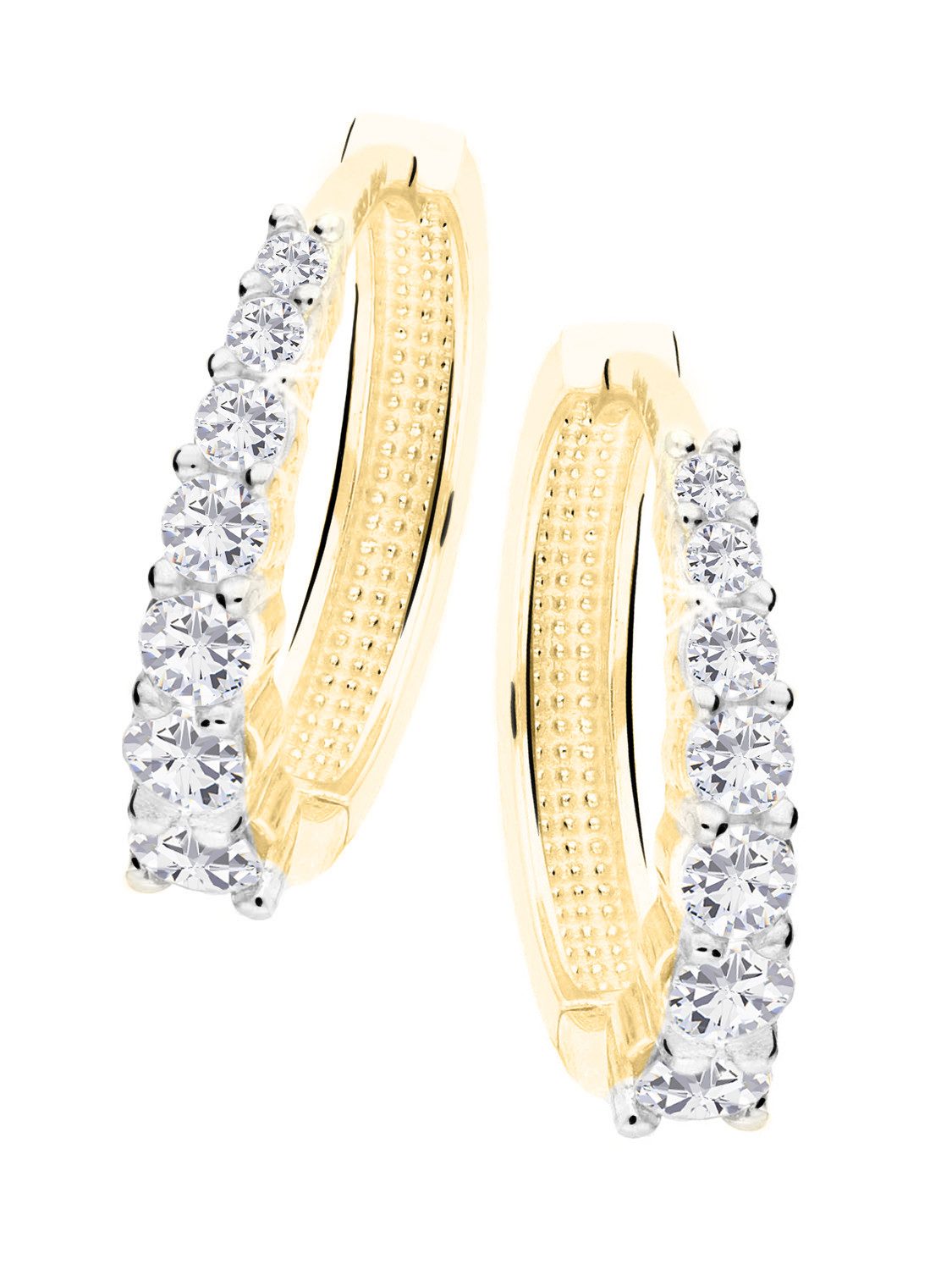 My Gold Paar Creolen Damen Ohrringe Gelbgold 333 Gold (8 Karat) Zirkonia De günstig online kaufen