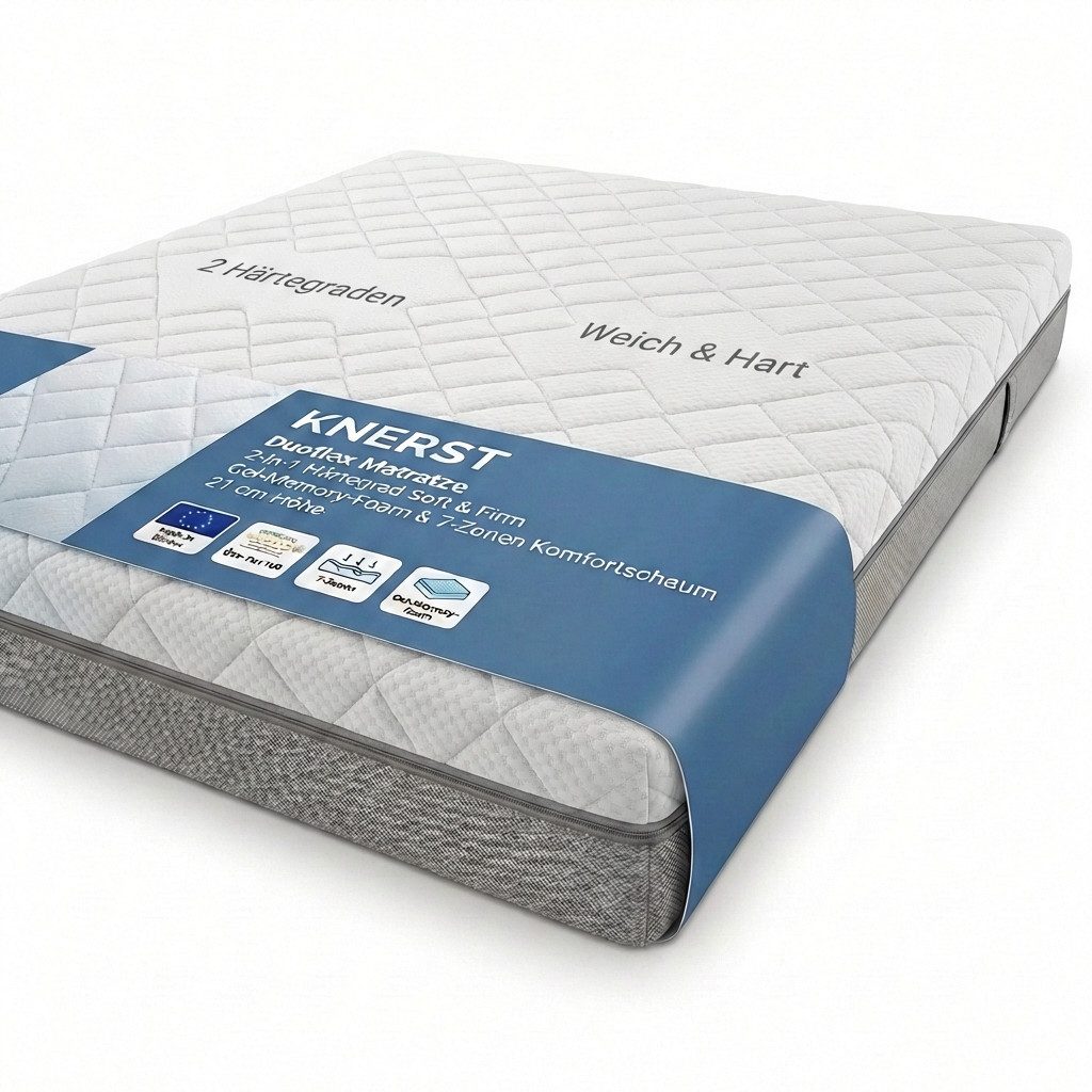 Hybridschaum-Matratze 7 Zonen Komfortschaum-Matratze mit Gel-Memory Foam in 2 Härtegrade, KNERST, Matratze 7 Zonen, 2 Härtegraden