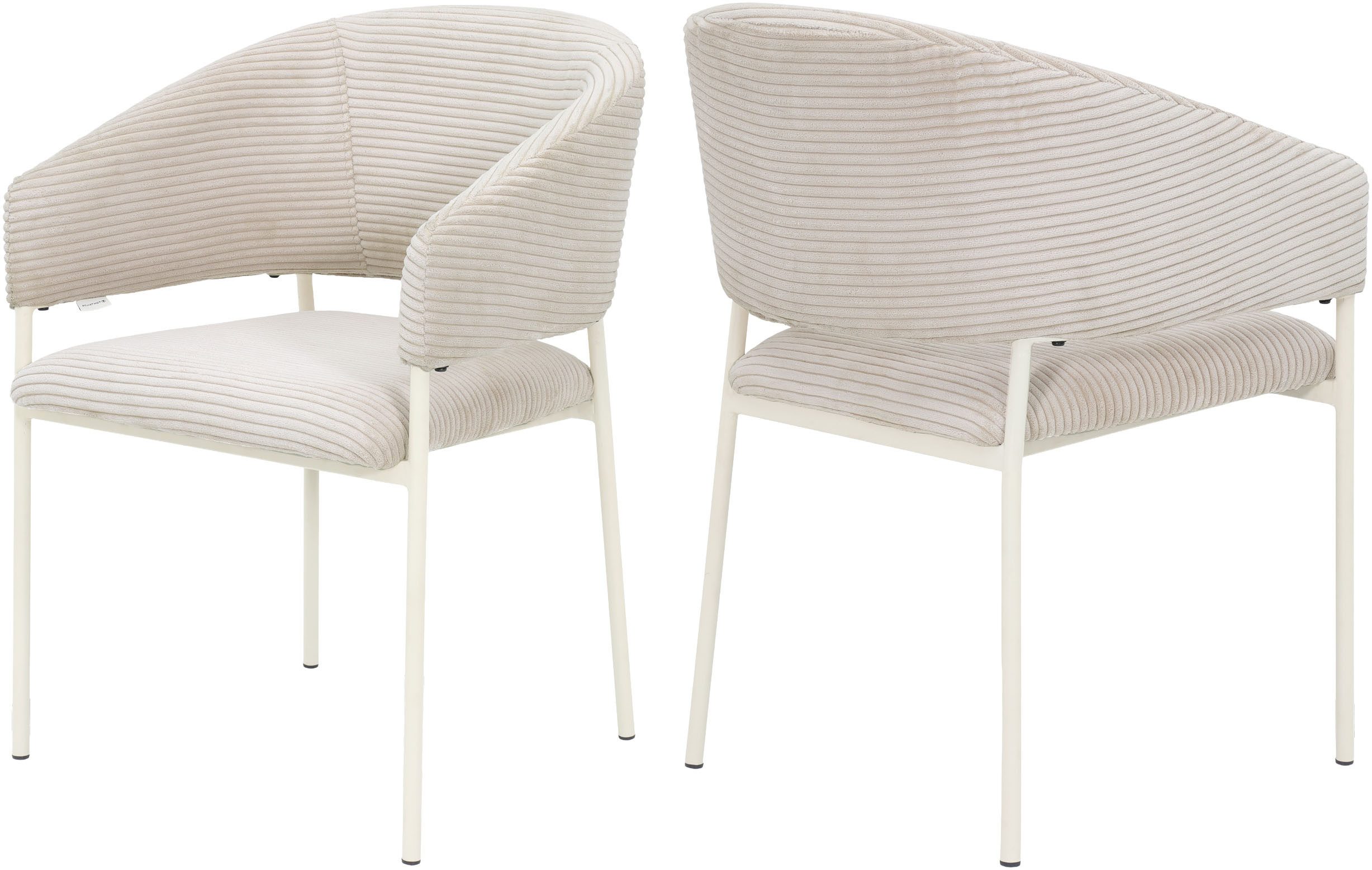 TOM TAILOR HOME Armlehnstuhl EMBRACE ARMCHAIR (Set, 2 St), Esszimmerstuhl, mit Armlehnen, 4-Fußgestell, Rückenausschnitt