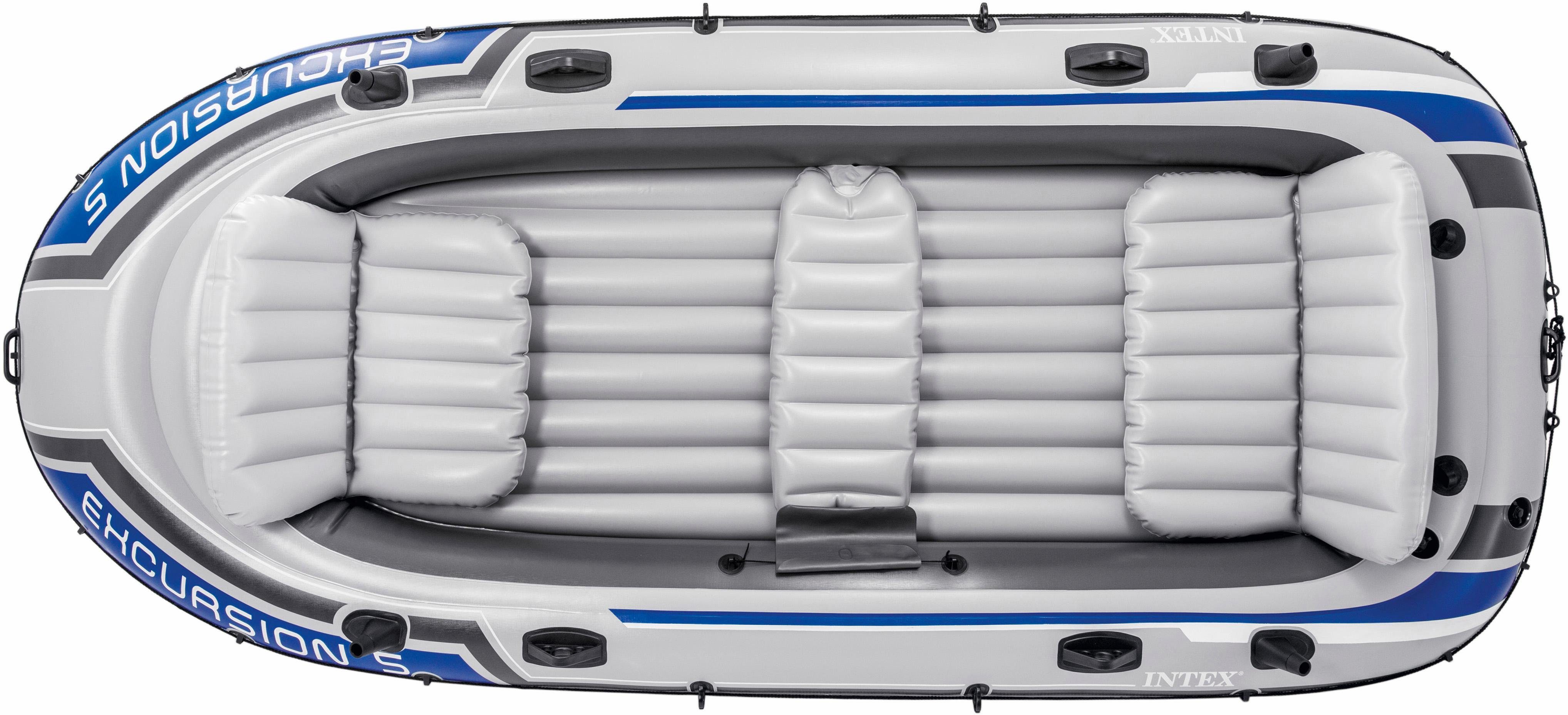 Intex Schlauchboot Excursion 5, (Set, -, mit 2 Paddeln und Luftpumpe)