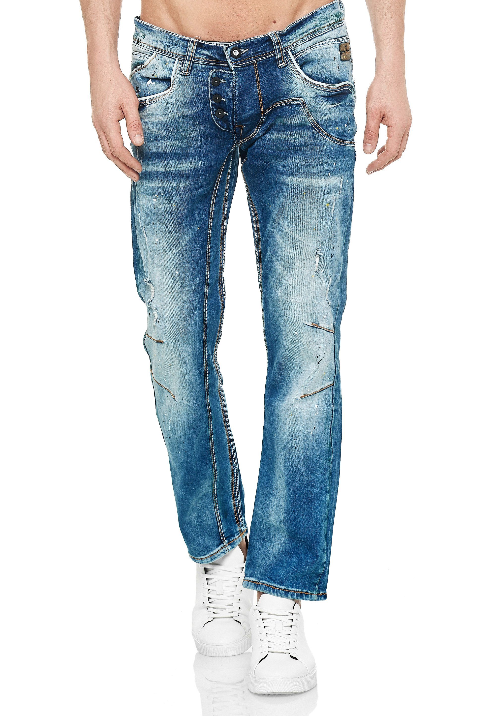 Rusty Neal Bequeme im Regular Jeans Fit-Schnitt