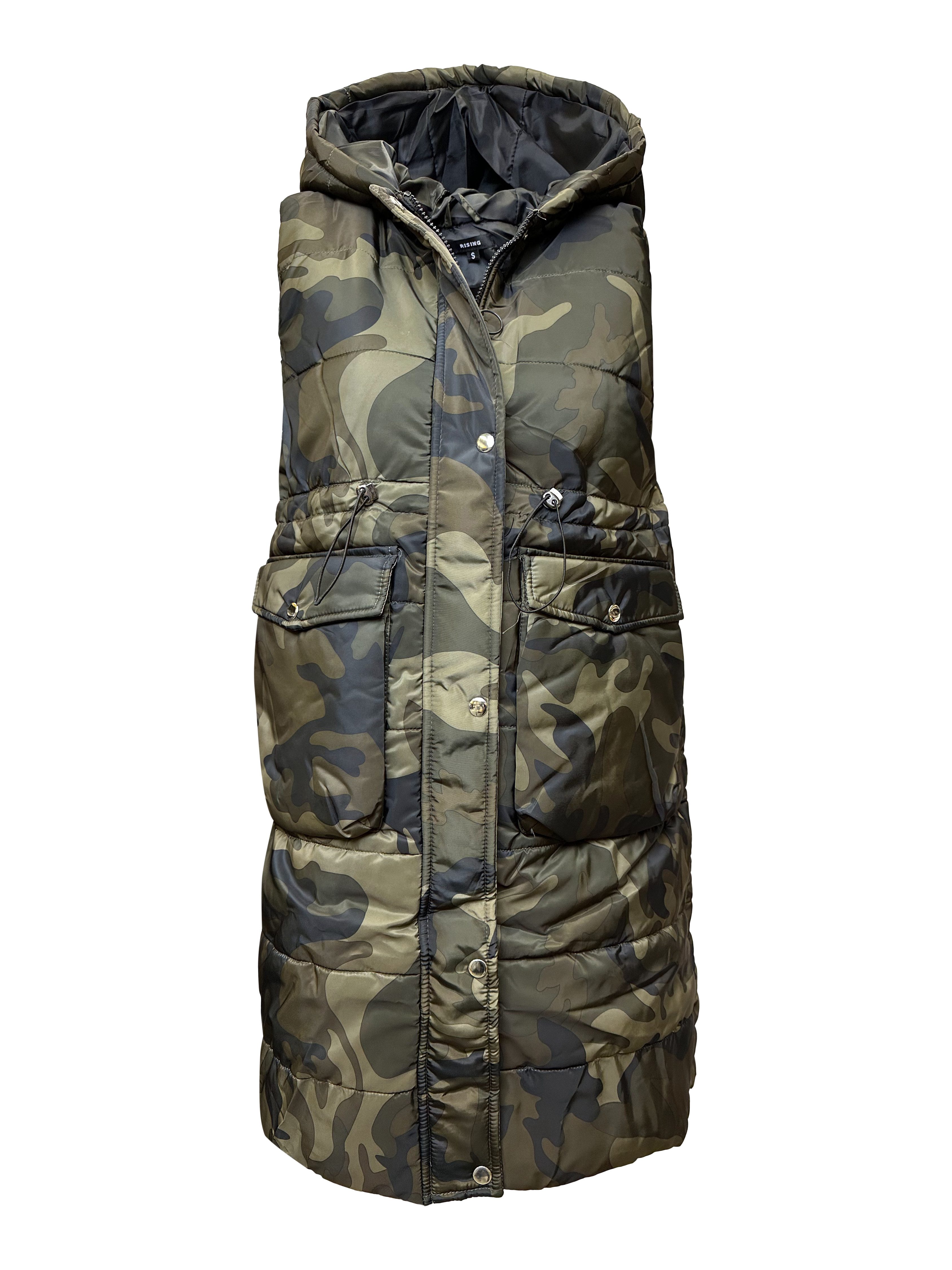 Worldclassca Steppweste Worldclassca STEPPWESTE LANG CAMOUFLAGE günstig online kaufen
