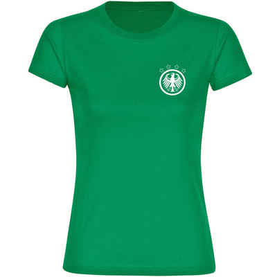 multifanshop T-Shirt Damen Deutschland - Adler Retro - Frauen