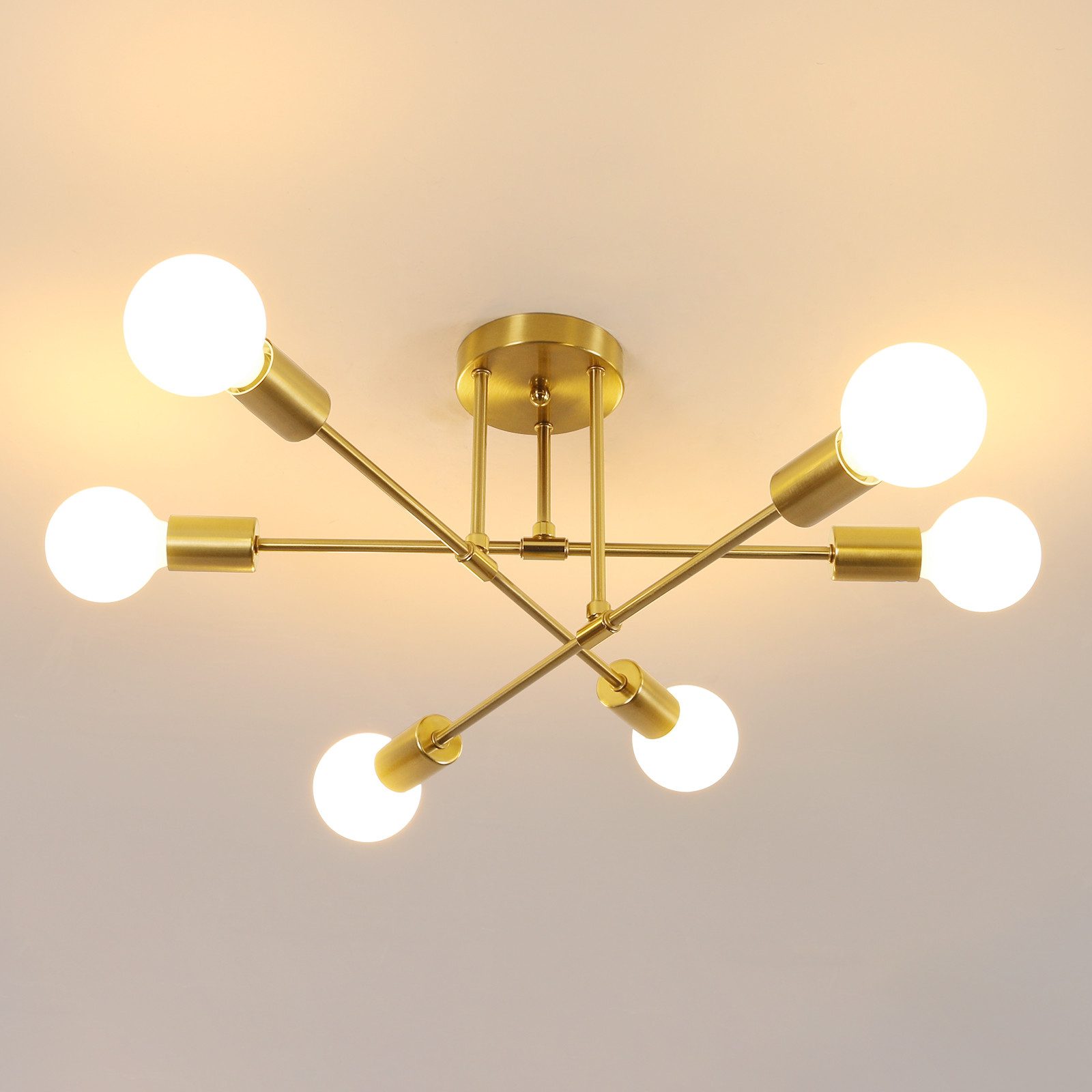Goeco Deckenleuchte LED-Kronleuchter, Retro-Kunstdesign, für Loft-Restauran günstig online kaufen