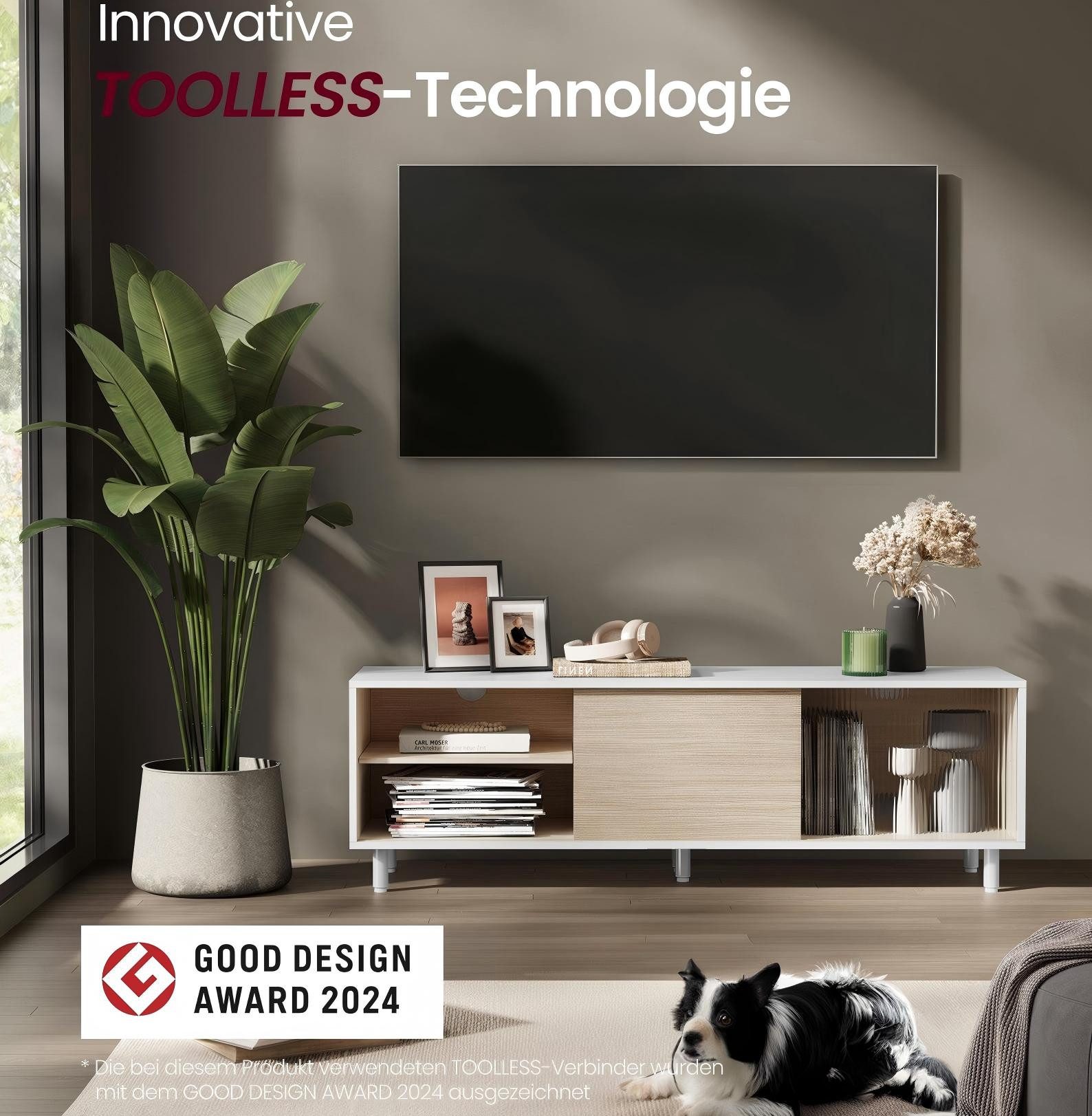 VASAGLE Lowboard Toolless-Technologie, Montage superschnell, TV-Schrank für günstig online kaufen