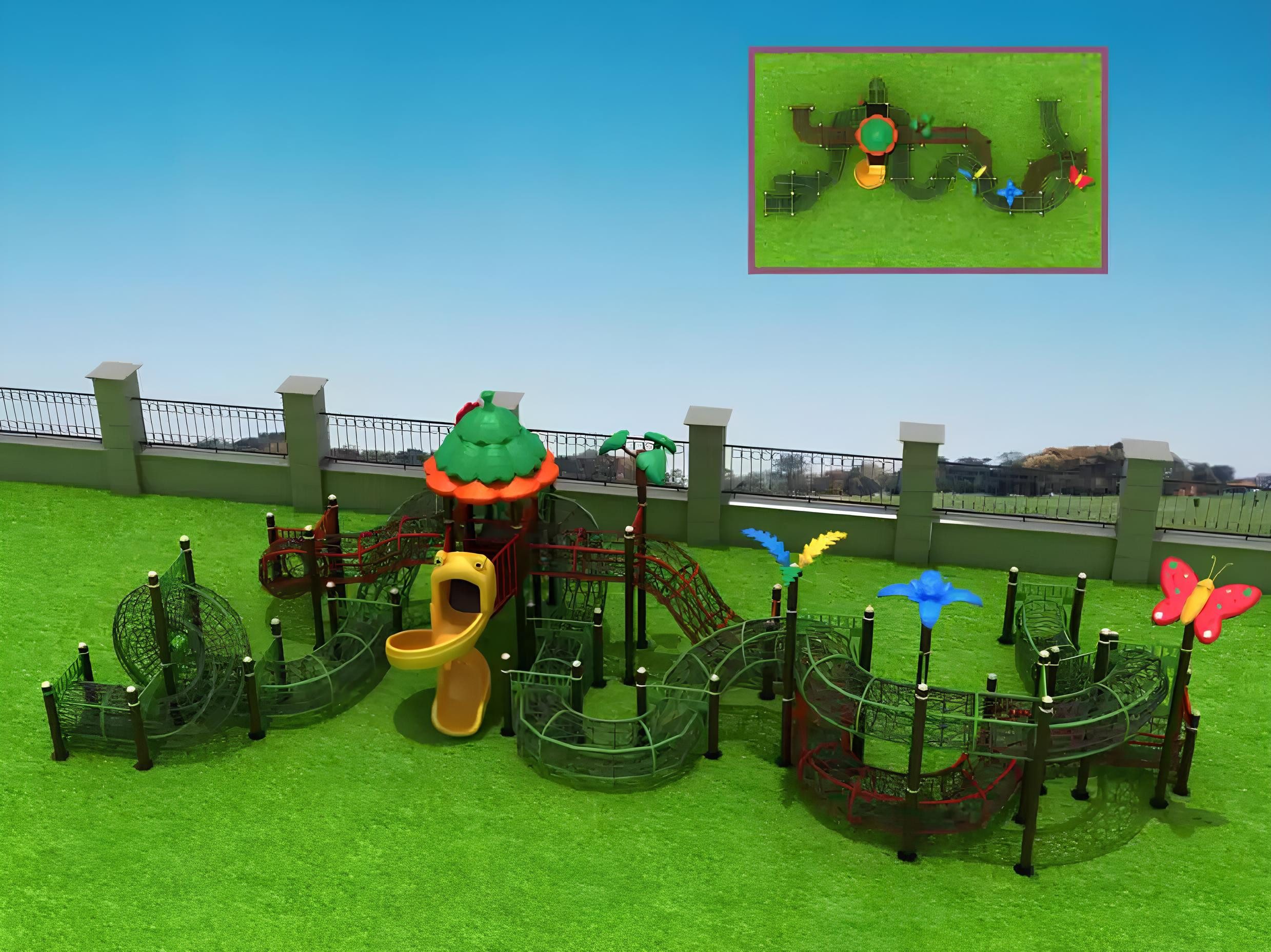 JVmoebel Spielturm Outdoor Klettergarten aus hochwertigem Holz für Kinder, Made in Europa