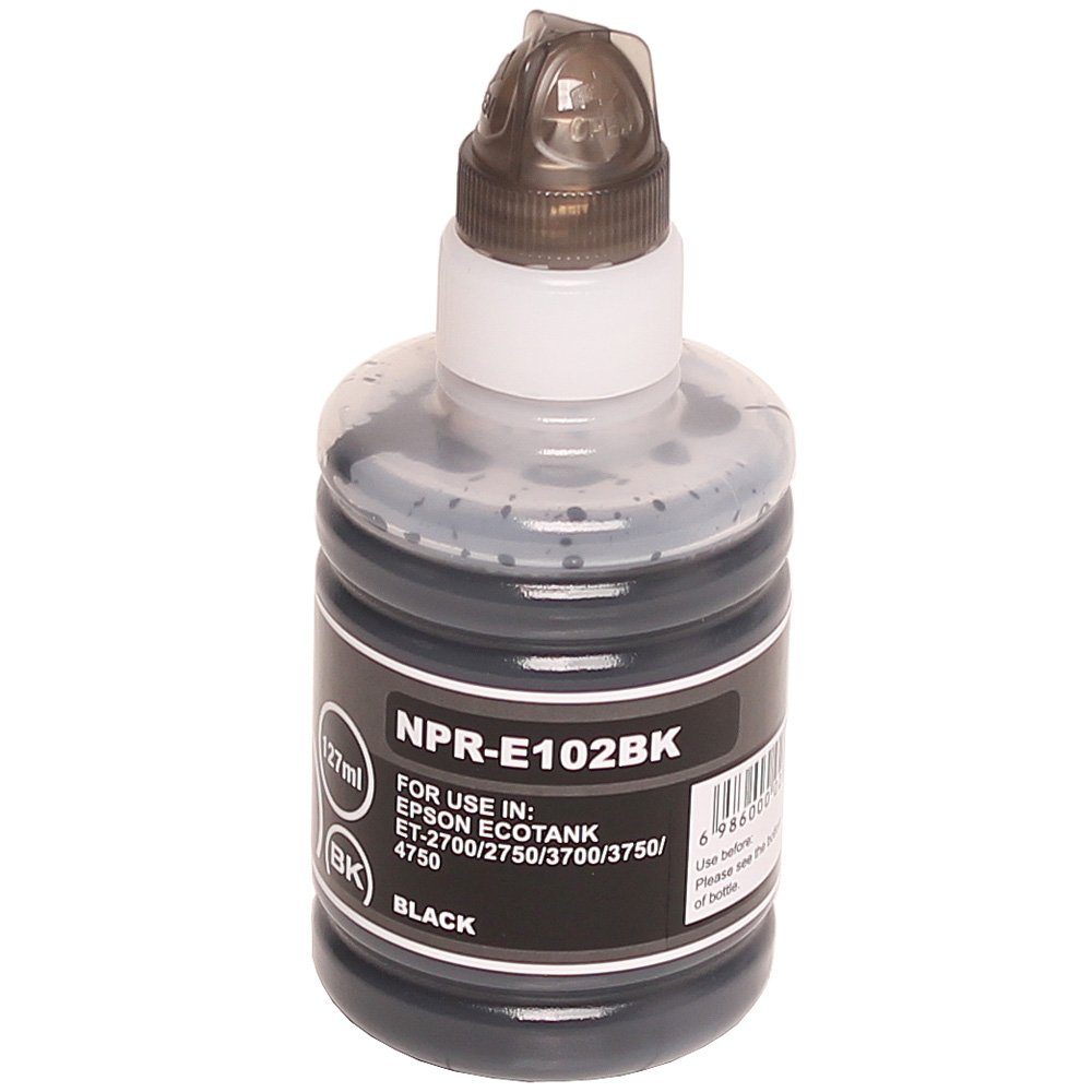 ABC Nachfülltinte (für Epson, Kompatible Nachfüllflasche für Epson 102 Schwarz EcoTank ET2700, x, 0 L210 L300 L310 L350 L355 L361 L365 L380 L382 L385 L386 L455 L485 L48)