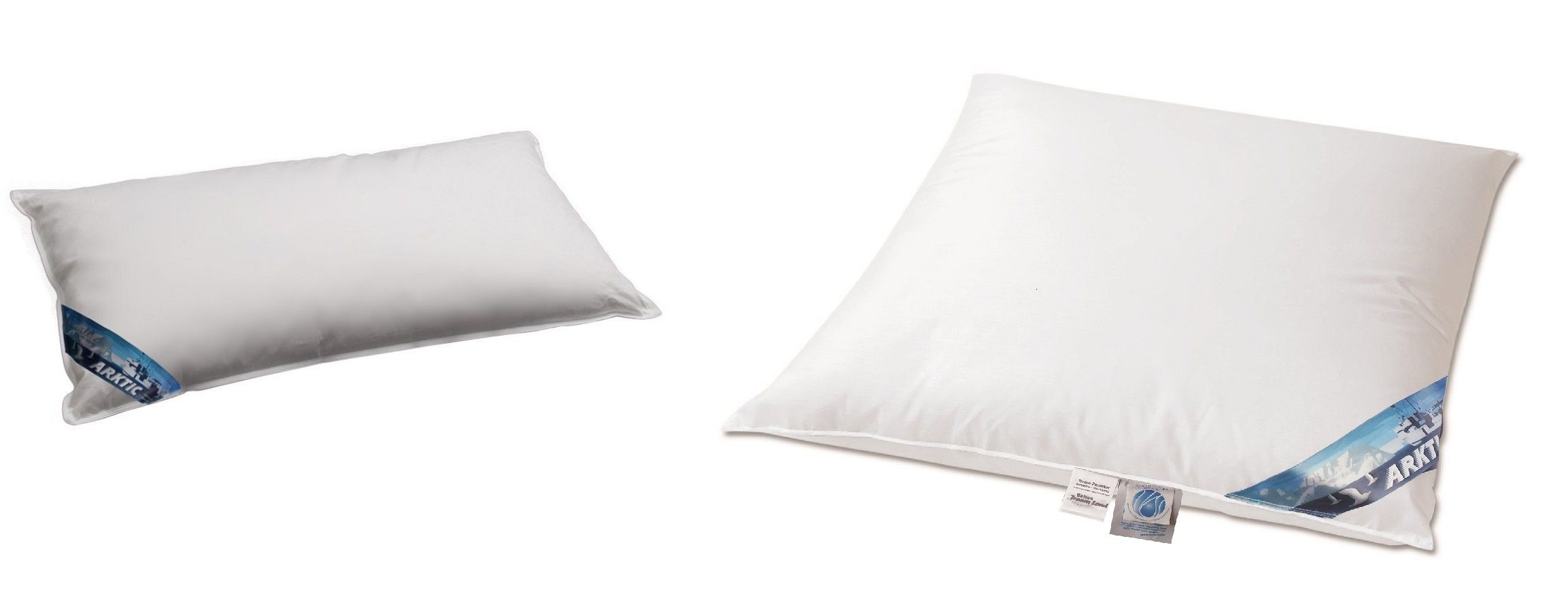 Arktic Daunenkissen Daunenkissen Daunen weich Kuschelkomfort, Seitenschläfer, Bauchschläfer, Rückenschläfer, weiches Flachkissen, ohne Stützkraft, 400/700g Füllgewicht