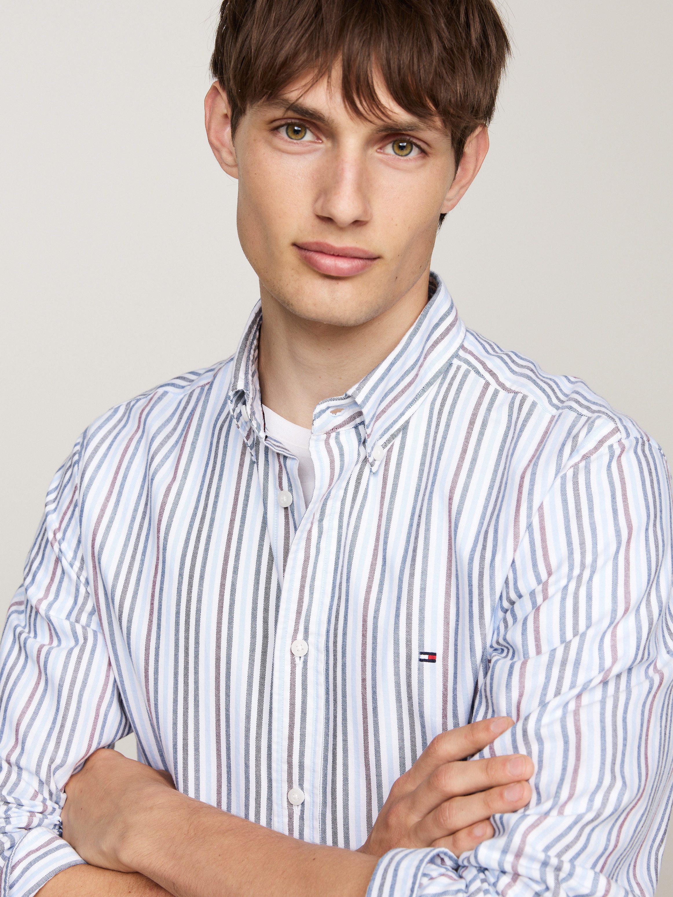 Tommy Hilfiger Langarmhemd MULTI STRIPE OXFORD Regular Fit SHIRT günstig online kaufen