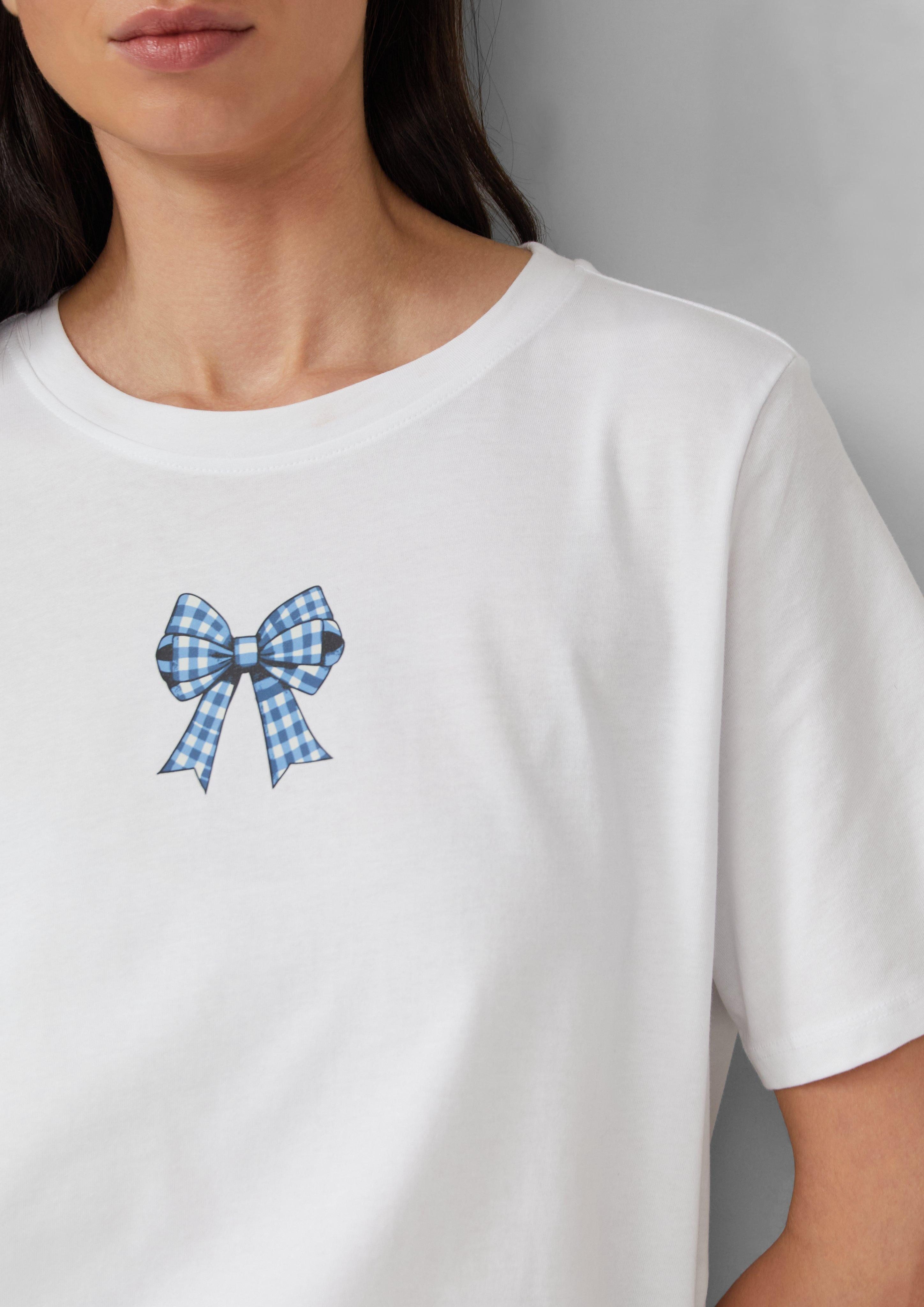 s.Oliver Kurzarmshirt Baumwollshirt mit Stickerei, Volksfest günstig online kaufen