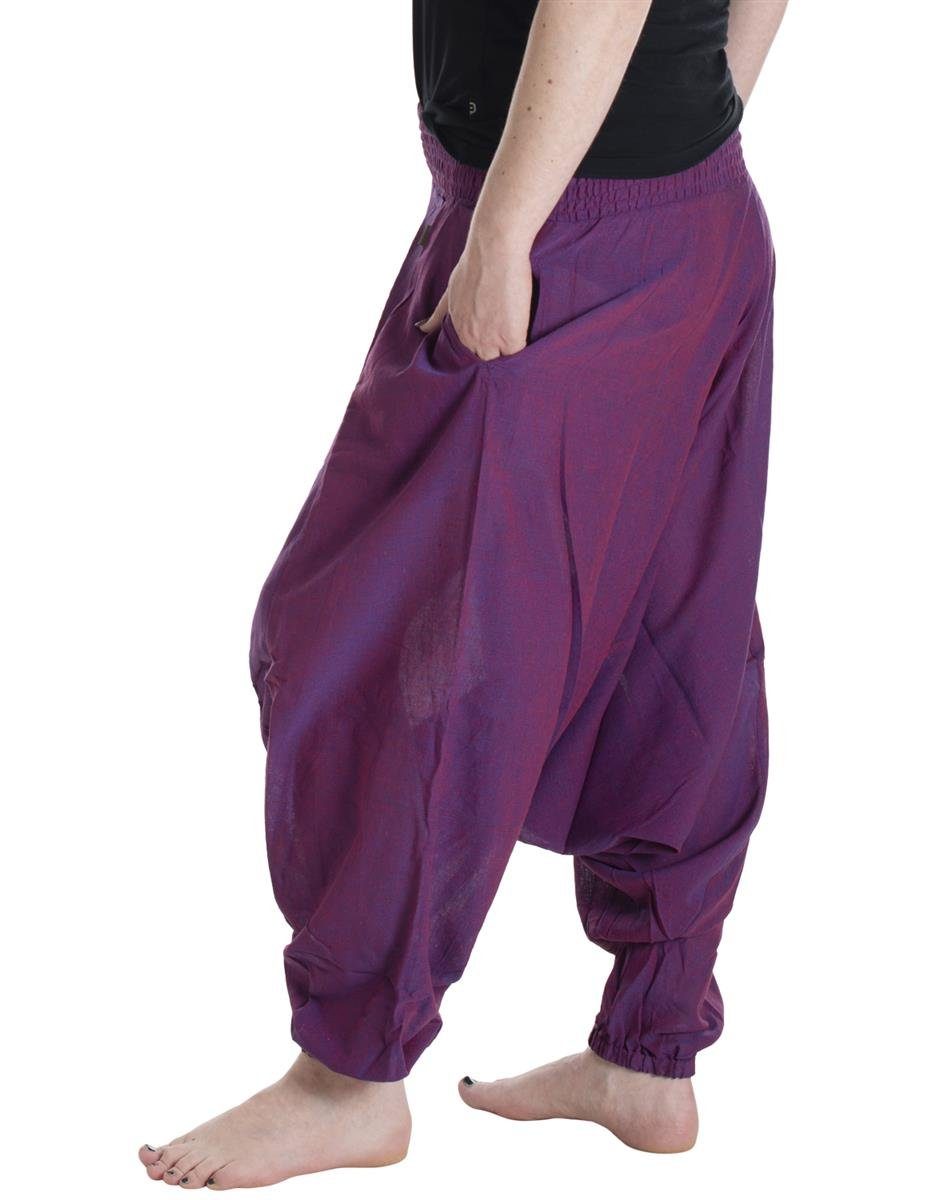 Vishes Haremshose Unisex Haremshose Einfarbig Einheitsgröße 34-46 Orientalisch, Yoga, Festival, Hippie Style