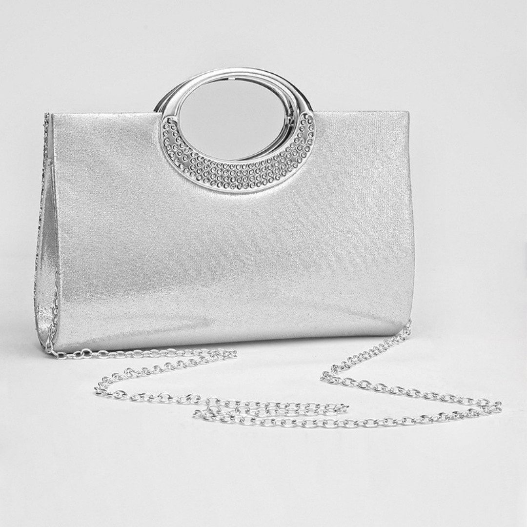 nsihing Abendtasche Damen Clutch mit Pailletten, Abendtasche, abnehmbare Kette – Bild 4 von 4