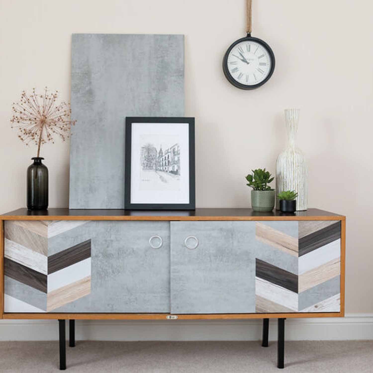 d-c-fix Möbelfolie selbstklebende Folie Beton Klebefolie Küche Möbel Deko, Designfolie - Feucht abwischbar & rückstandslos entfernbar – Bild 2 von 5