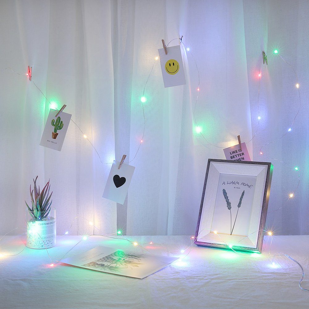 Rosnek LED-Lichterkette »Foto Clip,20/40LEDs,Batteriebetriebene