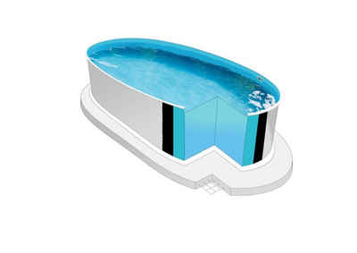 Poolomio Pool Stahlwandpool Oval Ibiza 320 x 525 x 150 cm (Set)
