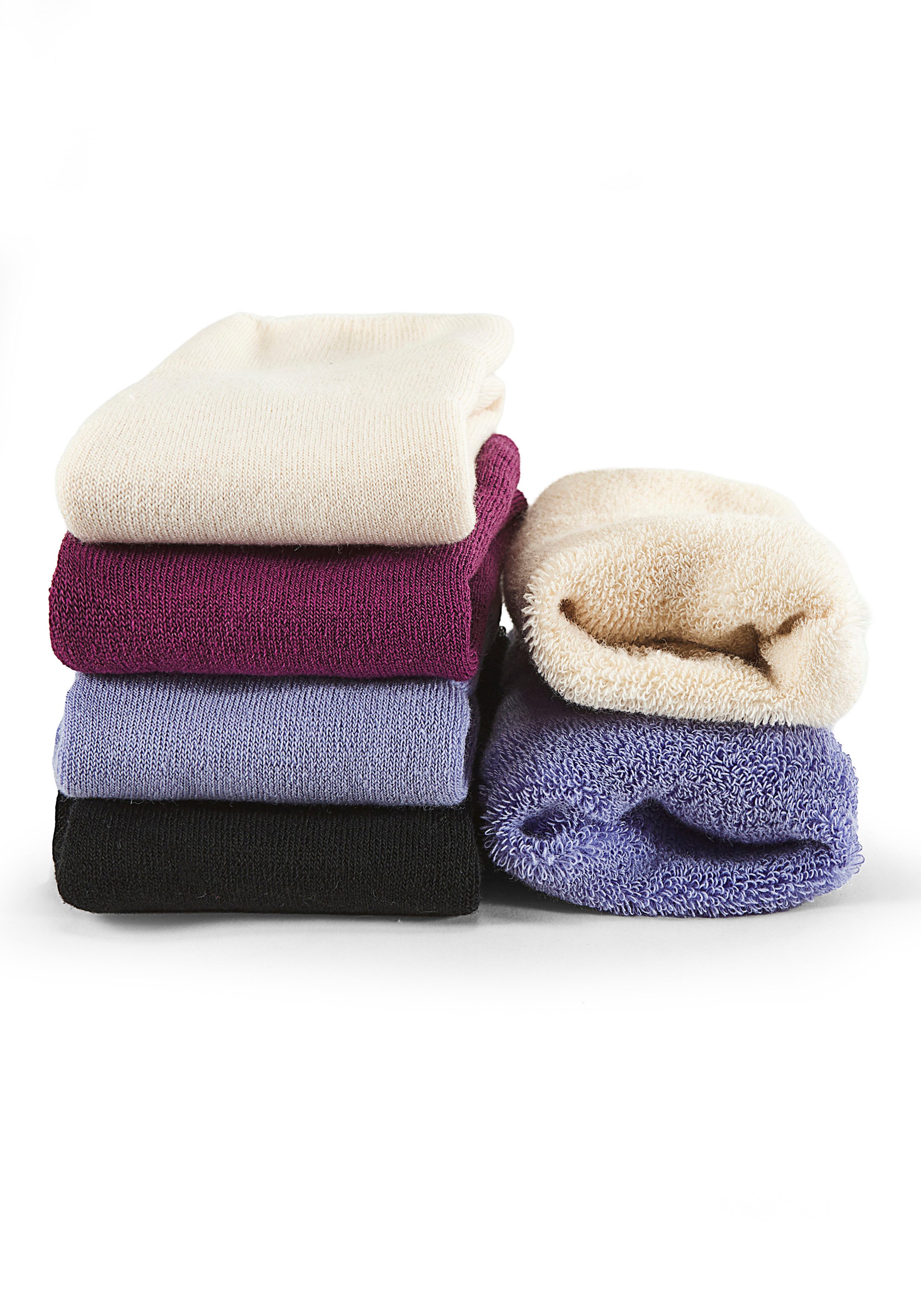 Go in ABS-Socken (Packung, 4-Paar) mit Antirutschsohle und Vollfrottee