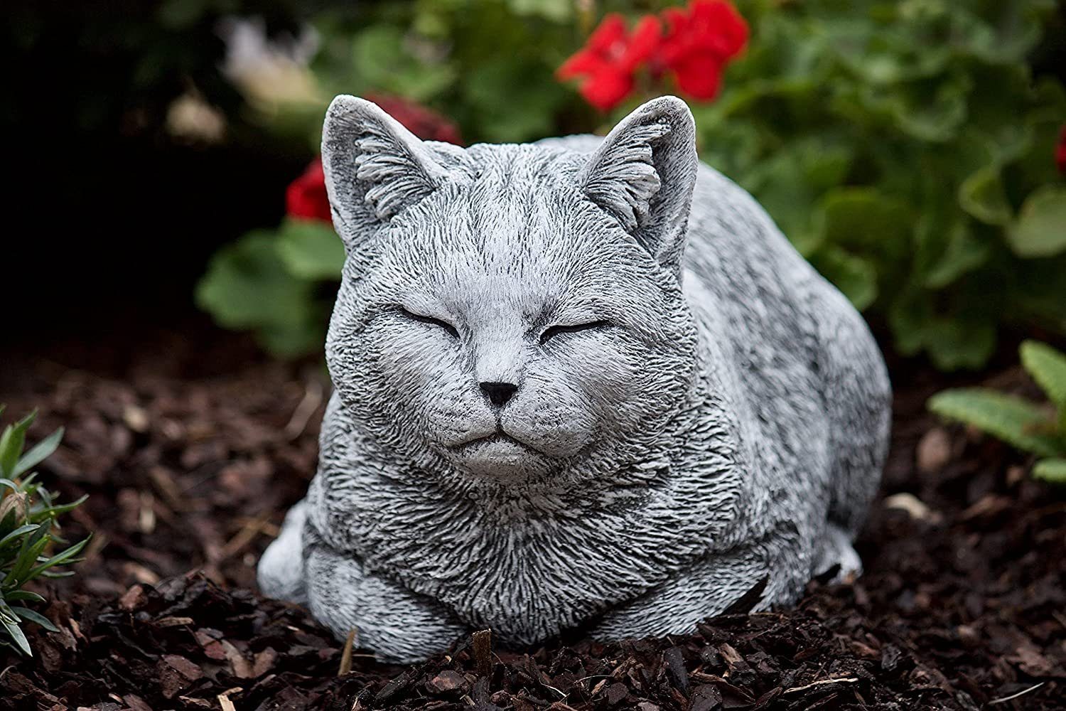 Stone and Style Gartenfigur Frostfeste Steinfigur Katze Träumerle – Bild 3 von 5