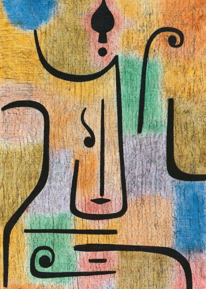 Postkarte Kunstkarte Paul Klee "Der Erzengel"