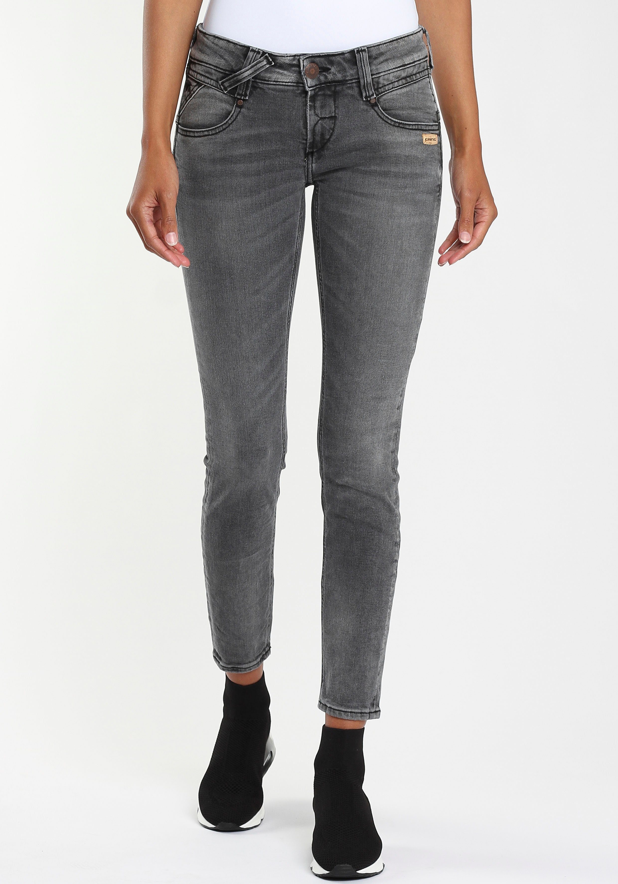 GANG Skinny-fit-Jeans »NENA-CROPPED« 5-Pocket Style mit Reißverschluss und  Knopf online kaufen | OTTO