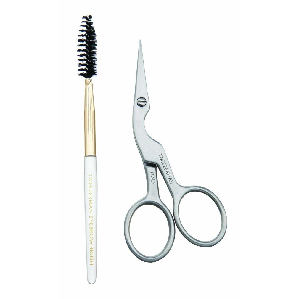 TWEEZERMAN Wimpernkamm Brow Shaping Scissors & Brush Stainless Steel