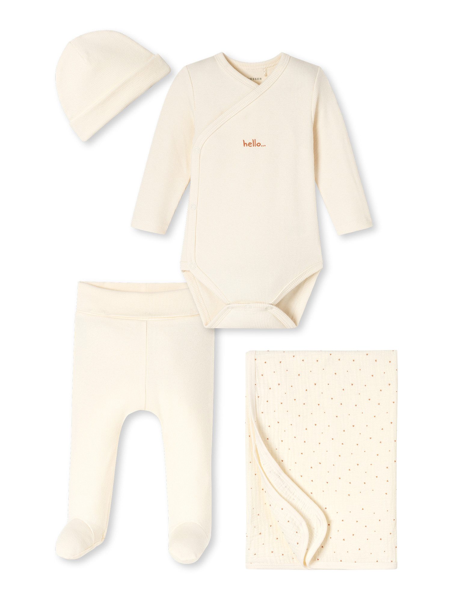 Schiesser Langarmbody Newborn Set Body langarm, Longsleeve Bodysuit, Einteiler langarm