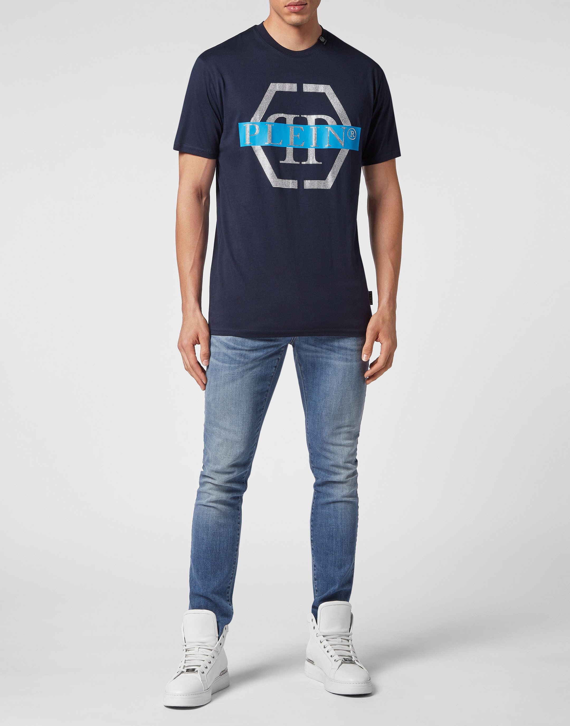 PHILIPP PLEIN T-Shirt Kurzarm-Rundhals-T-Shirt – Bild 3 von 5
