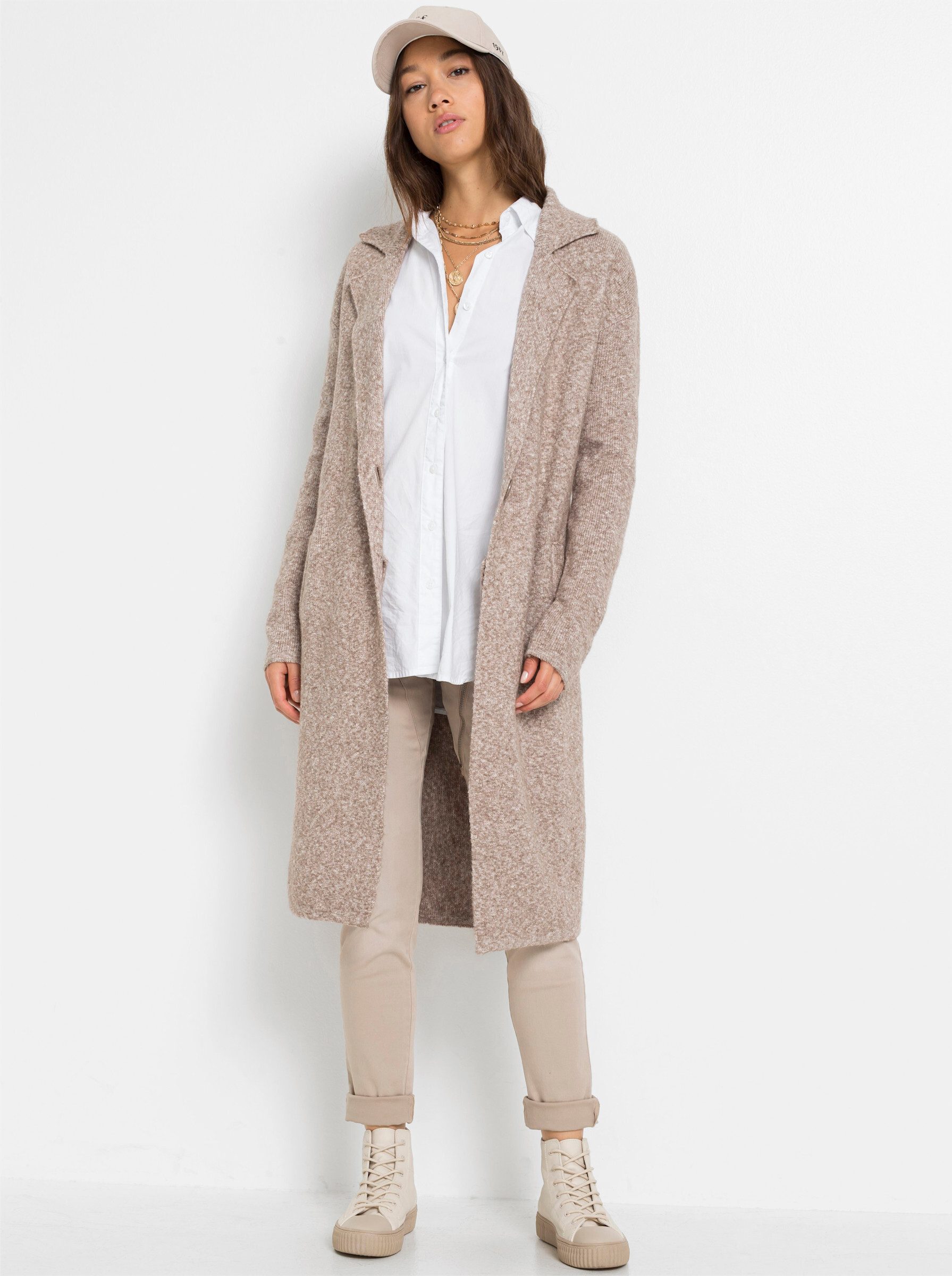 Witt Strickjacke Long-Strickjacke Langarm Milanorib