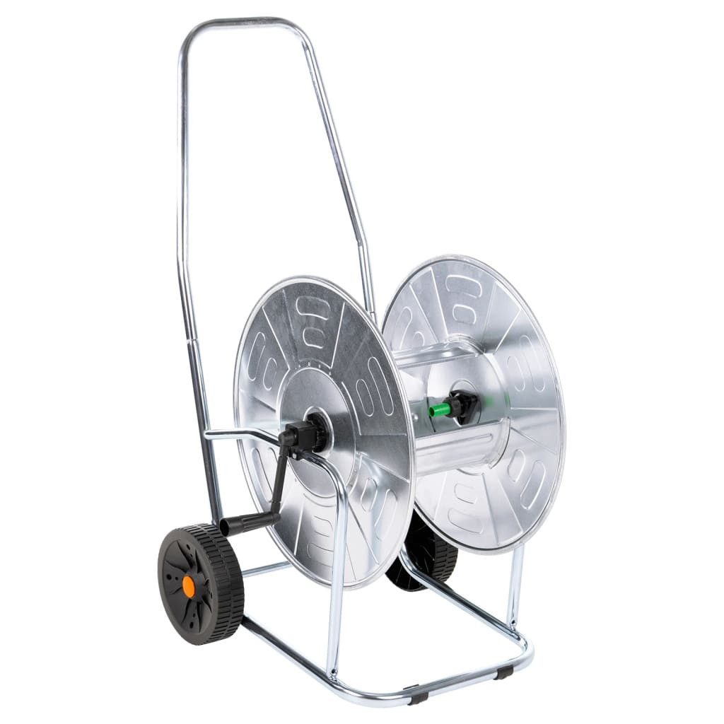 vidaXL Schlauchaufroller Schlauchwagen für 80 m 3/4" Schlauch Stahl