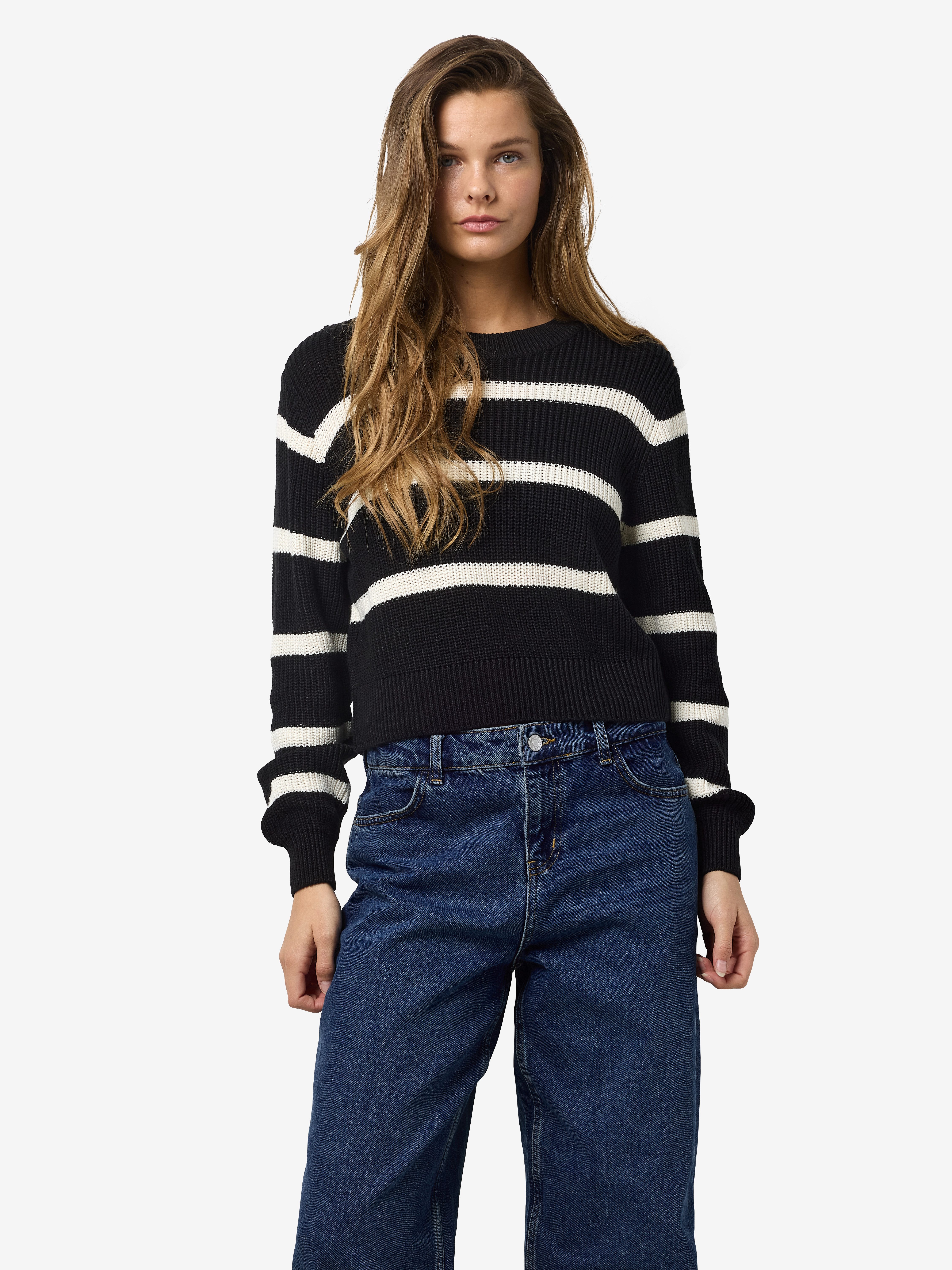 Noisy may Strickpullover NMMAYSA L/S STRIPE O-NECK KNIT NOOS günstig online kaufen