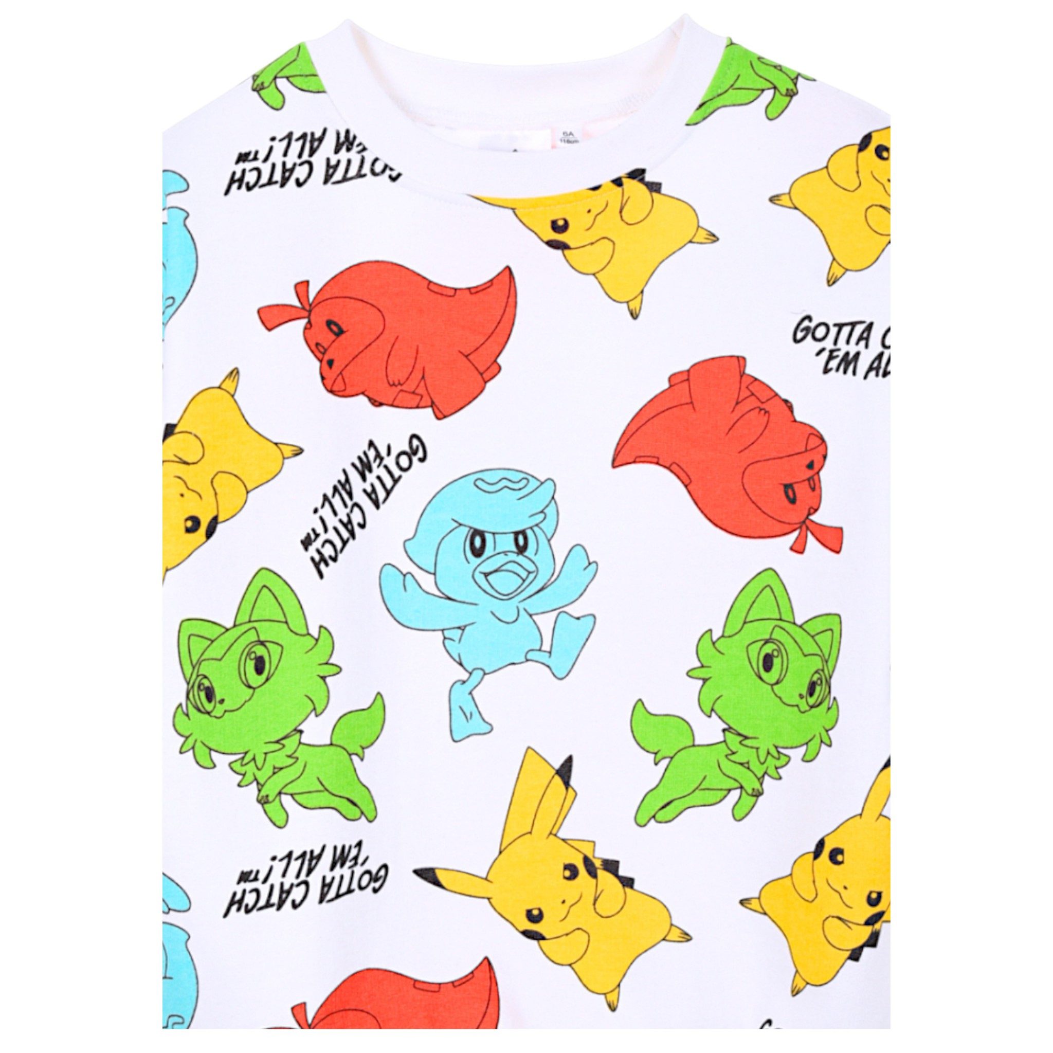 POKÉMON Sweatshirt Alloverdruck - Loose Fit Kinder Sweat-Pullover Größe 104 - 152 cm