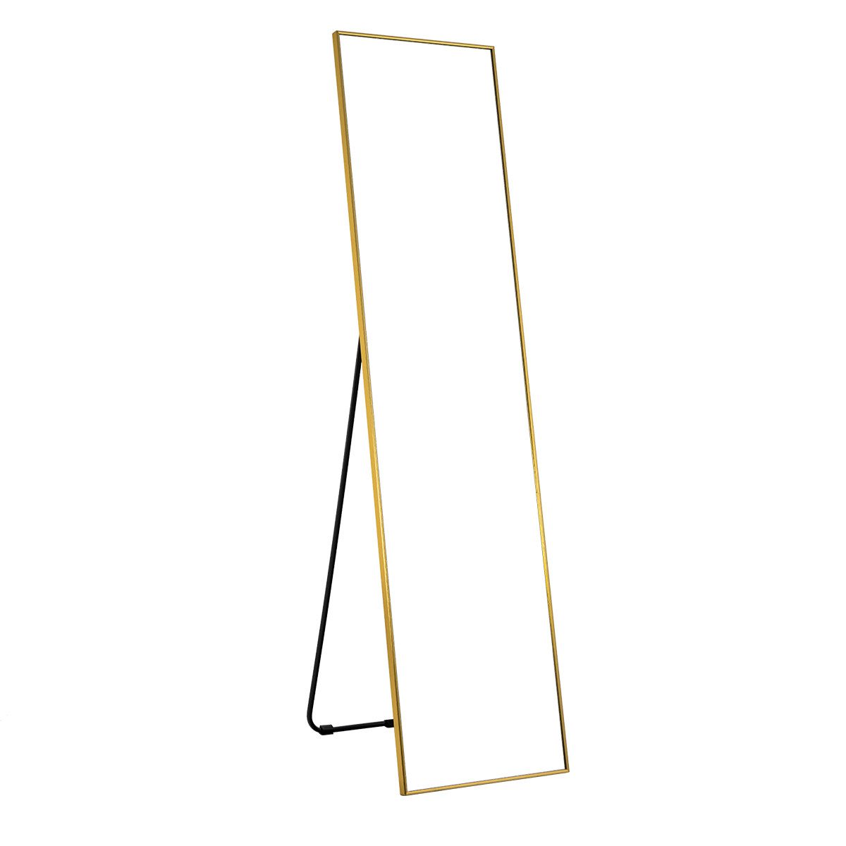 COSTWAY Ganzkörperspiegel, stehend/ wand, mit Rahmen, 160 x 40 cm, 2 in 1