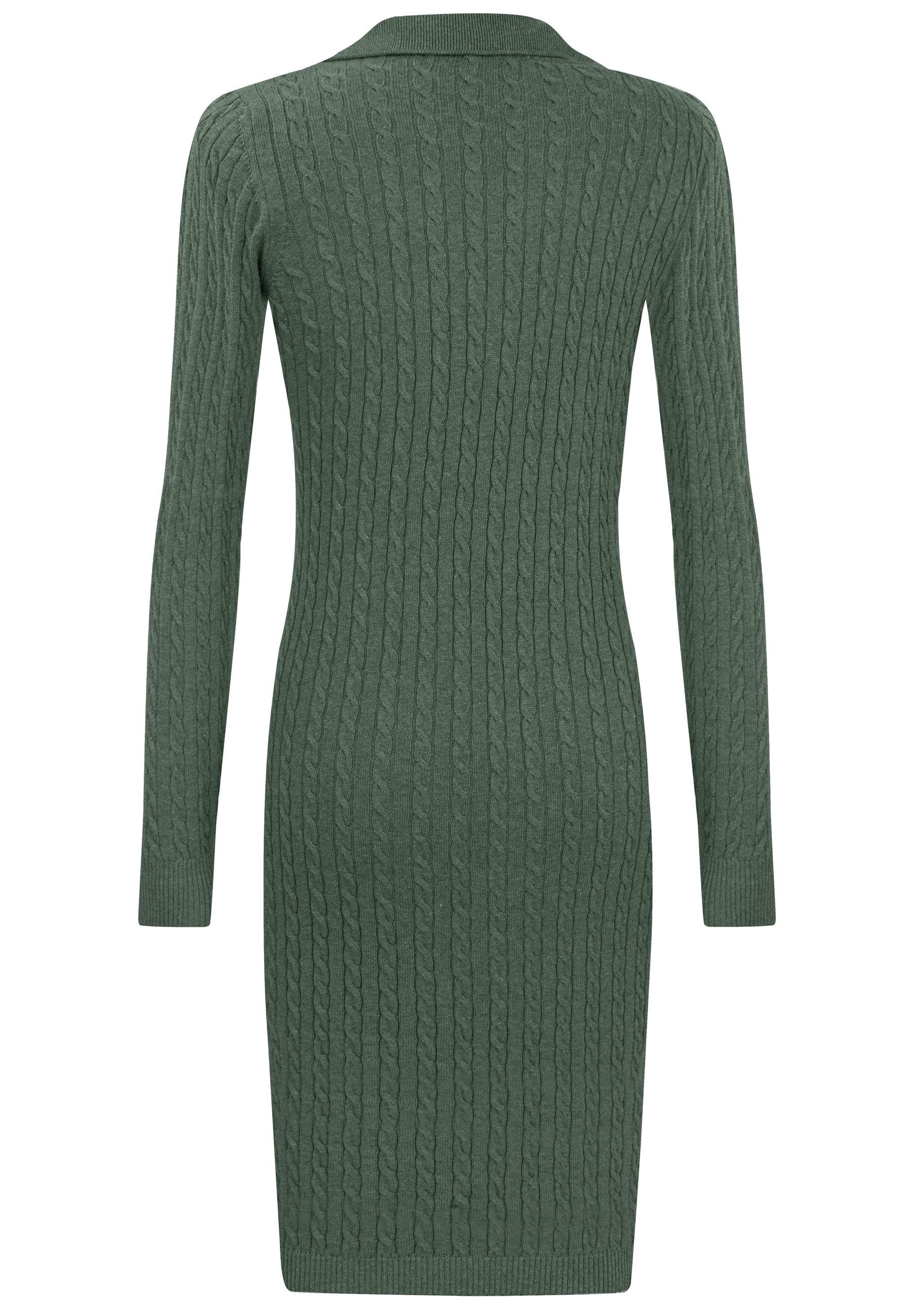 Felix Hardy Strickkleid Langärmeliges Kabelstrickkleid