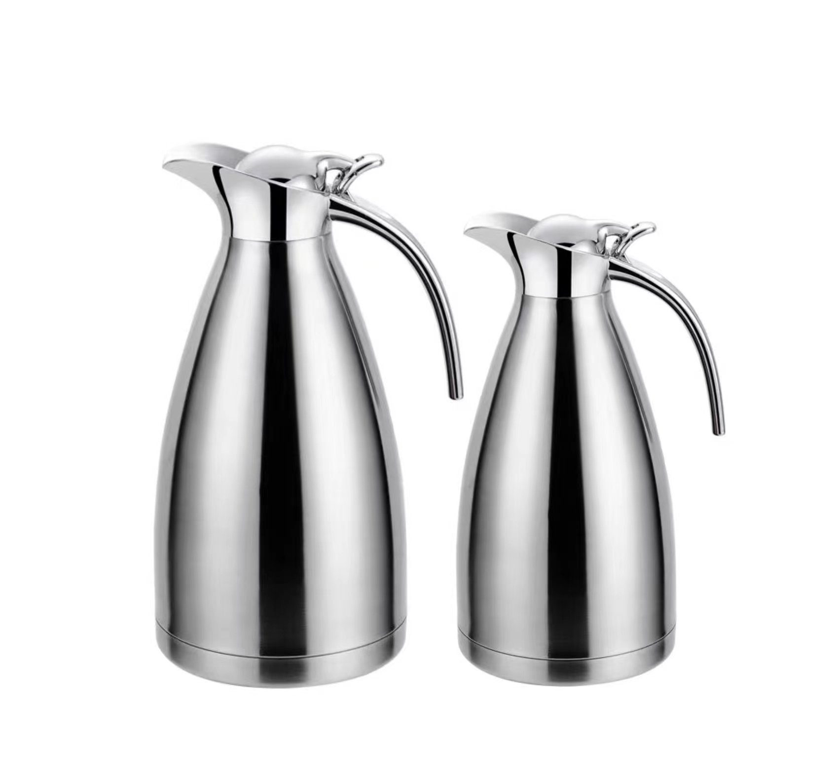 Rungassi Isolierkanne 2er Set Thermoskanne Isolierkanne Kaffeekanne 1 Liter + 1,5 Liter, (Set bestehend aus 2 Кувшины)