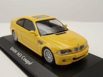Maxichamps Modellauto BMW M3 E46 Coupe 2001 gelb Modellauto 1:43 Maxichamps, Maßstab 1:43