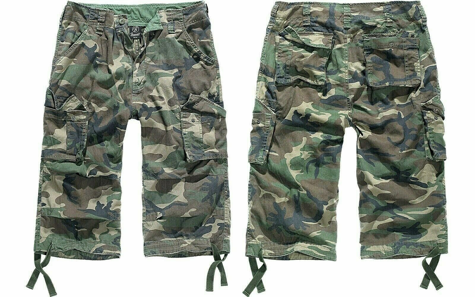 Woodland Hose Shorts Brandit Cargo Herren 3/4 Shorts Urban Bermuda Army Kurze Legend Short US