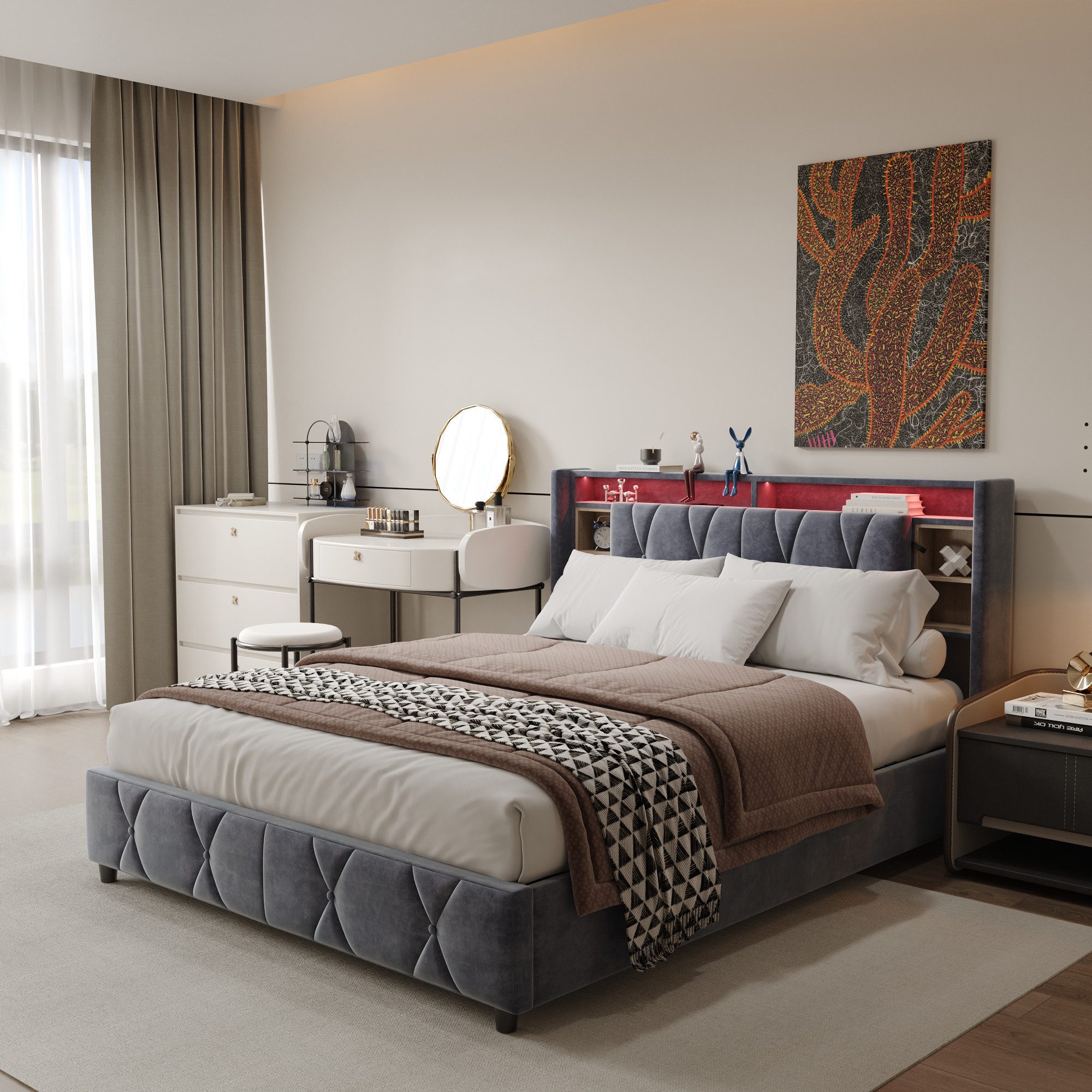Furnishings Home Polsterbett Daybett Tagesbett Ausziehbett günstig online kaufen
