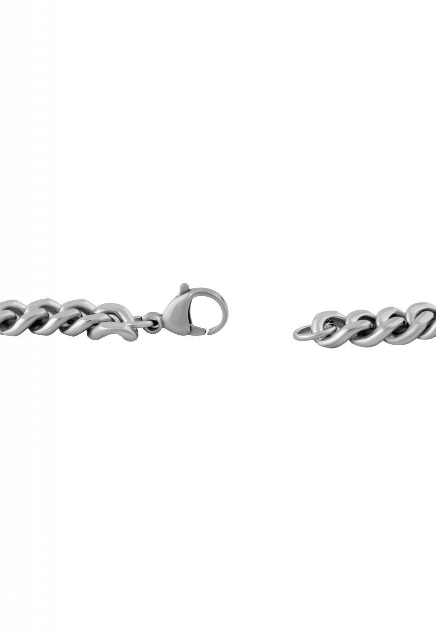Akitsune Edelstahlkette Fibra Kette Silber - 9mm 40 cm // 15.74 in