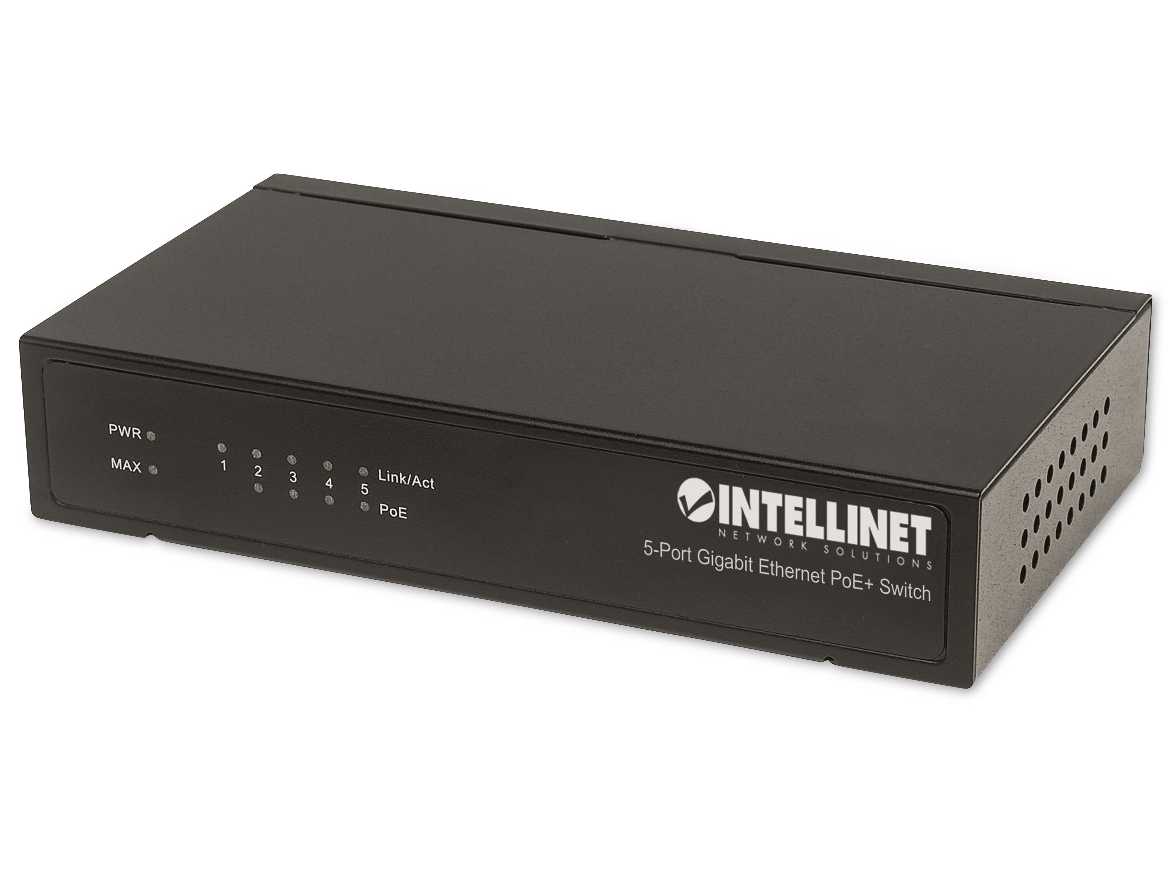 INTELLINET Gigabit 5-Port Switch Intellinet PoE+ Netzwerk-Switch 561228