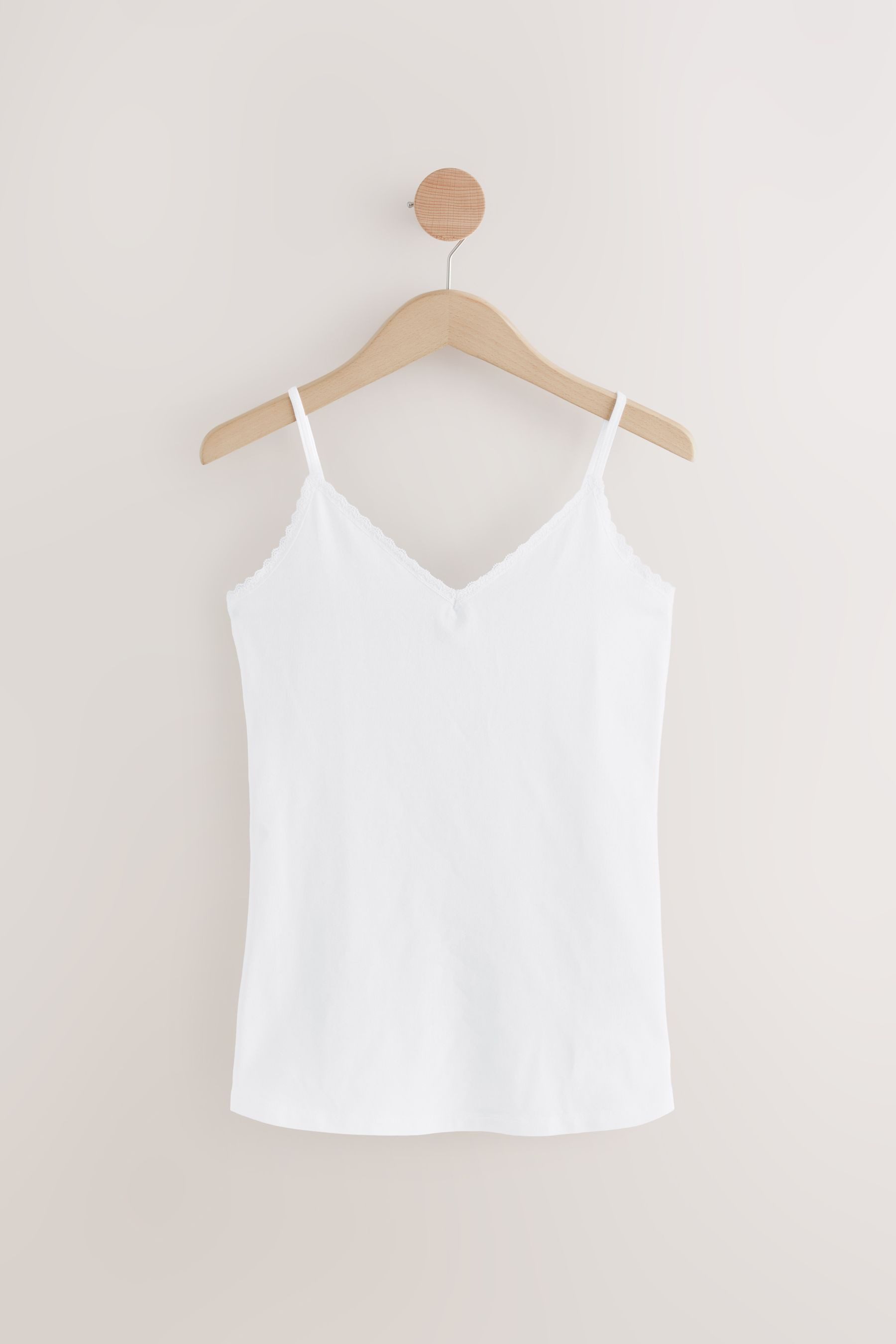 Next Trägertop 2er-Pack Trägertops mit Spitzenbesatz, Baumwolle (2-tlg)