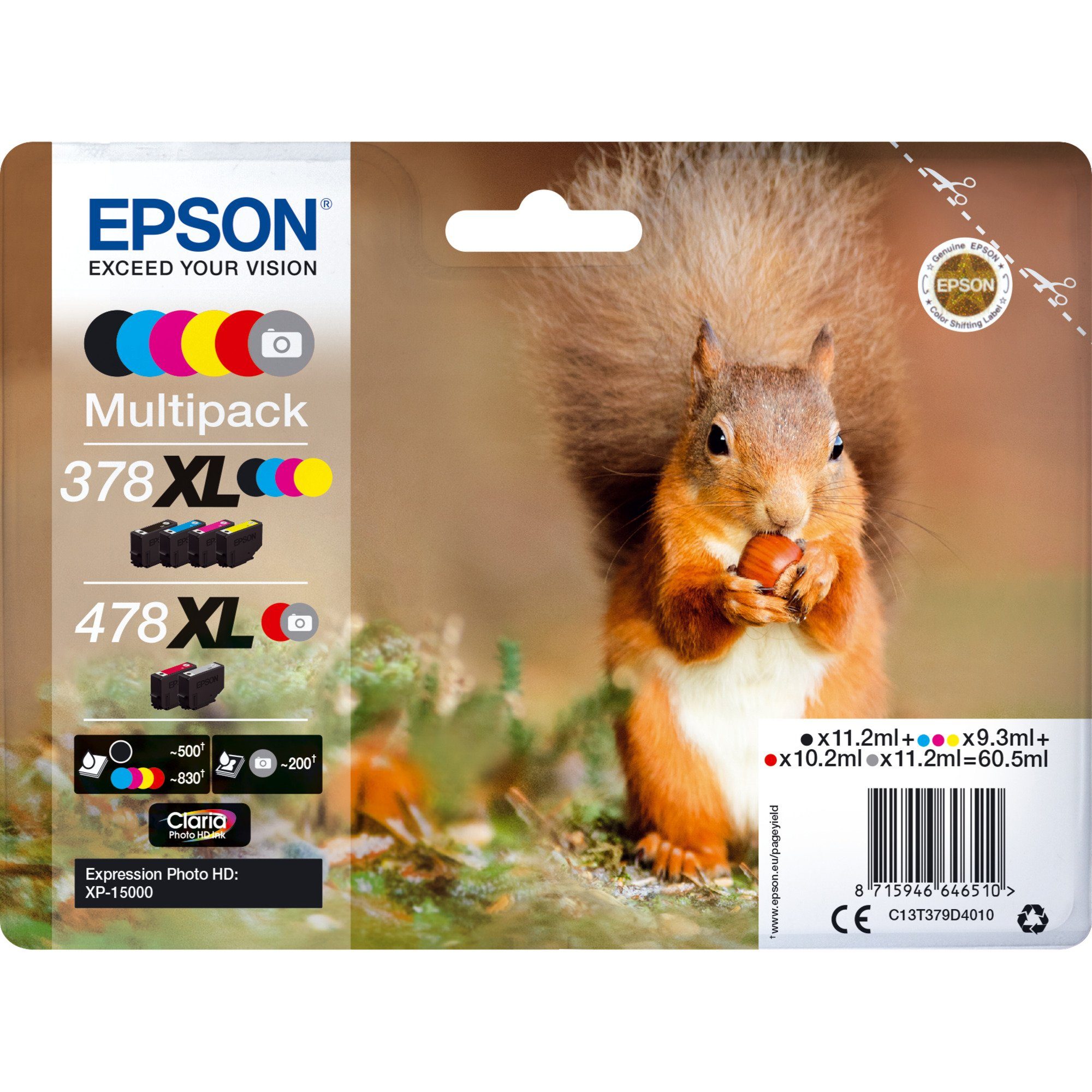 Epson Epson Multipack Tintenpatrone 378XL/478XL Tinte (C13T379D4010)