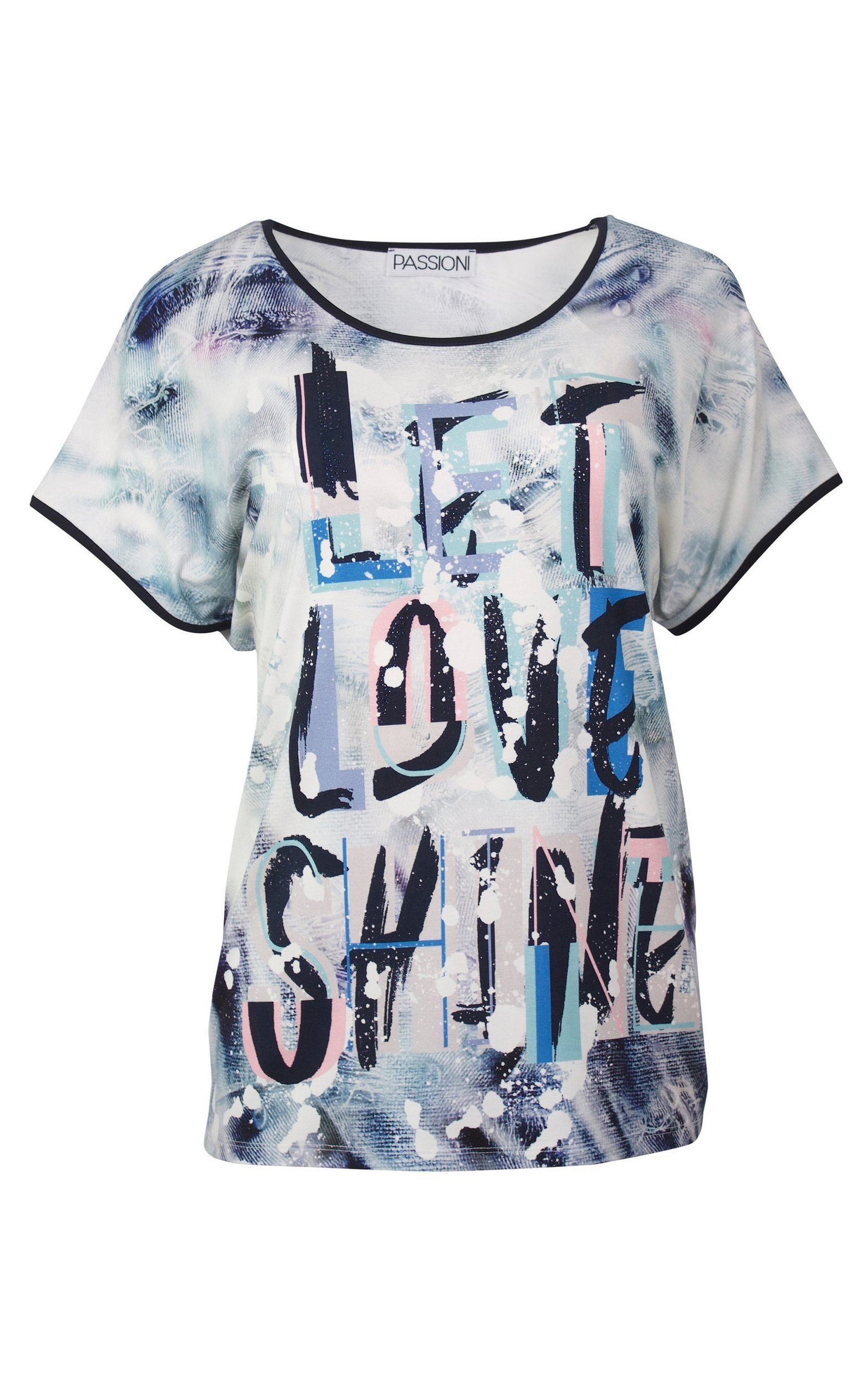 Print-Shirt T-Shirt mit Statement-Print