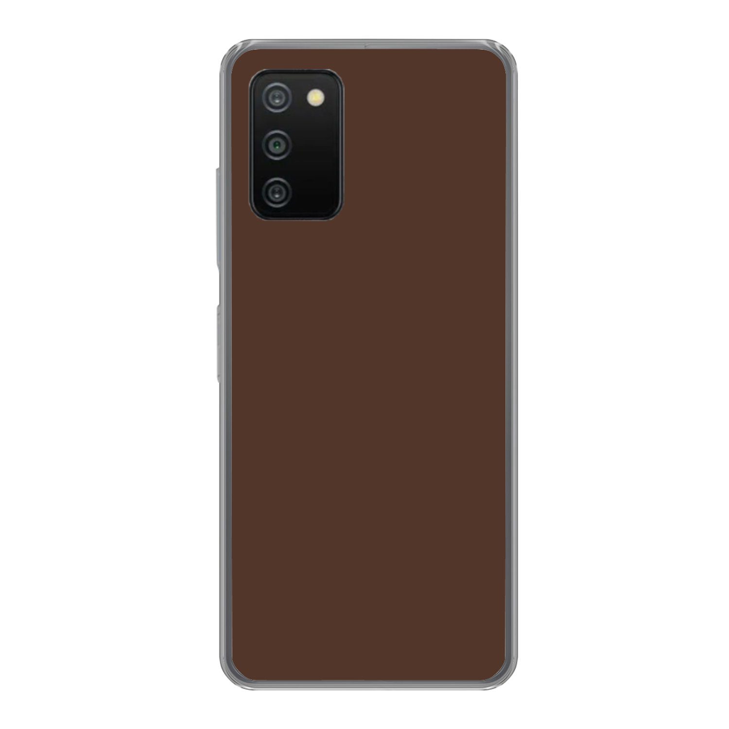 MuchoWow Handyhülle für Samsung Galaxy A03s Braun - Dunkel - Farben, Smartphone-Bumper, Print, Handy Schutzhülle Dünn