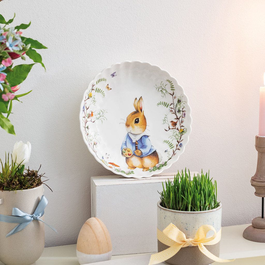 Villeroy & Boch Servierschale Spring Fantasy, Porzellan, mikrowellensicher, Bunt, Max, Frühling, H: 4.5cm