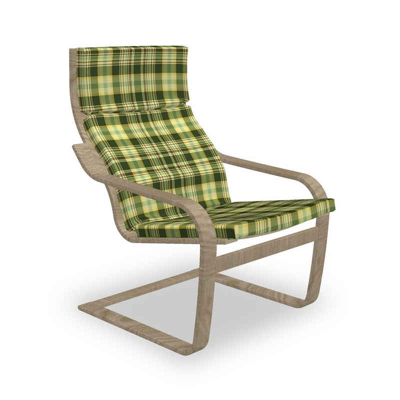 Abakuhaus Stuhlkissen Sitzkissen mit Stuhlkissen mit Hakenschlaufe und Reißverschluss, olivgrün Scottish Quilt