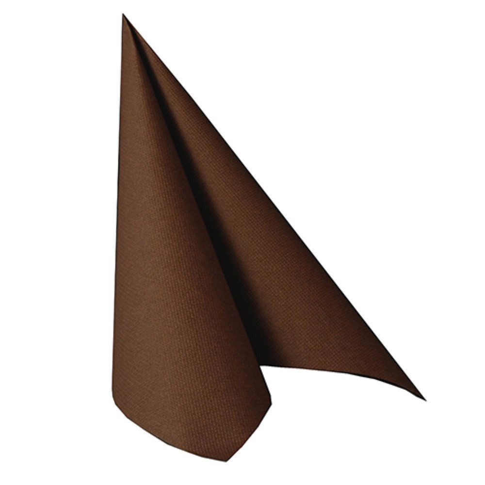 PAPSTAR Papierserviette 50 Servietten "ROYAL Collection" 1/4-Falz 40 cm x 40 cm braun