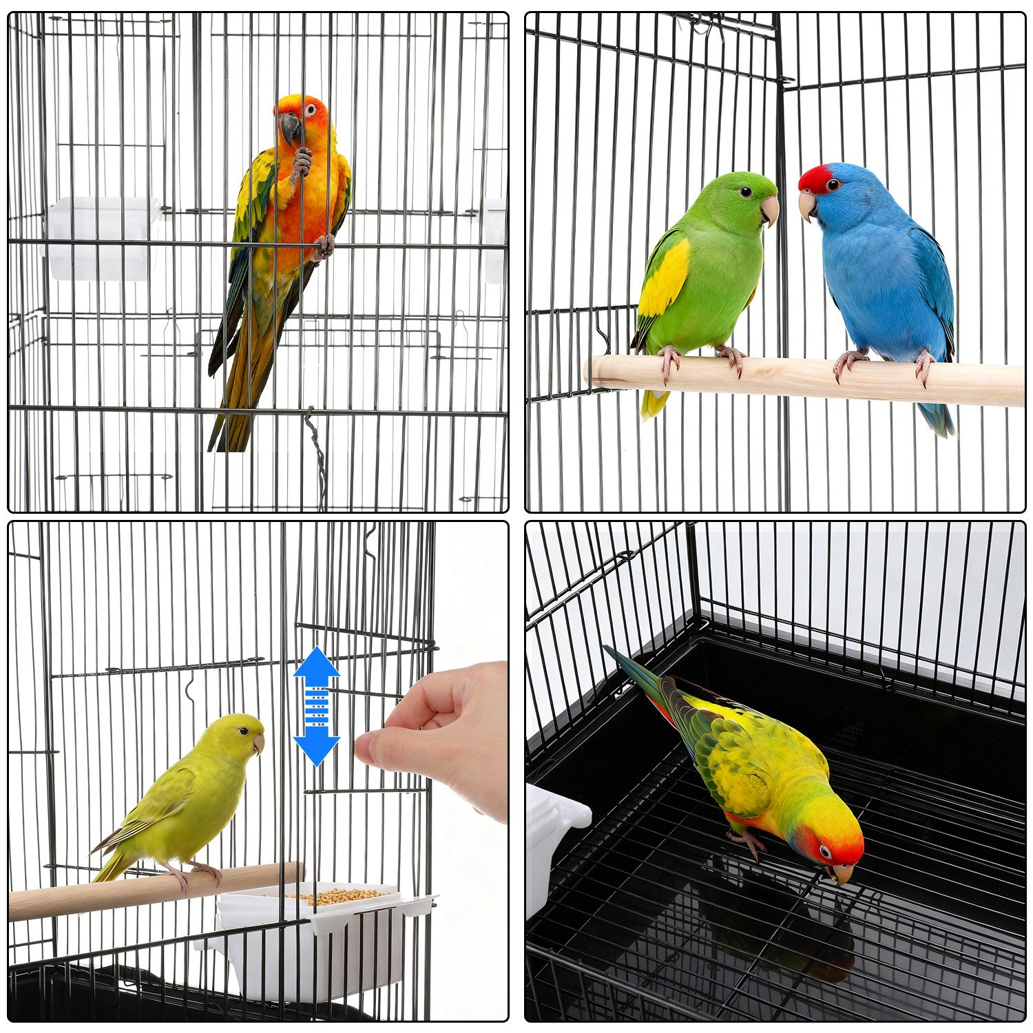 oyajia Vogelkäfig, Vogelvoliere Nagerkäfig mit Schmutzwanneneinsatz