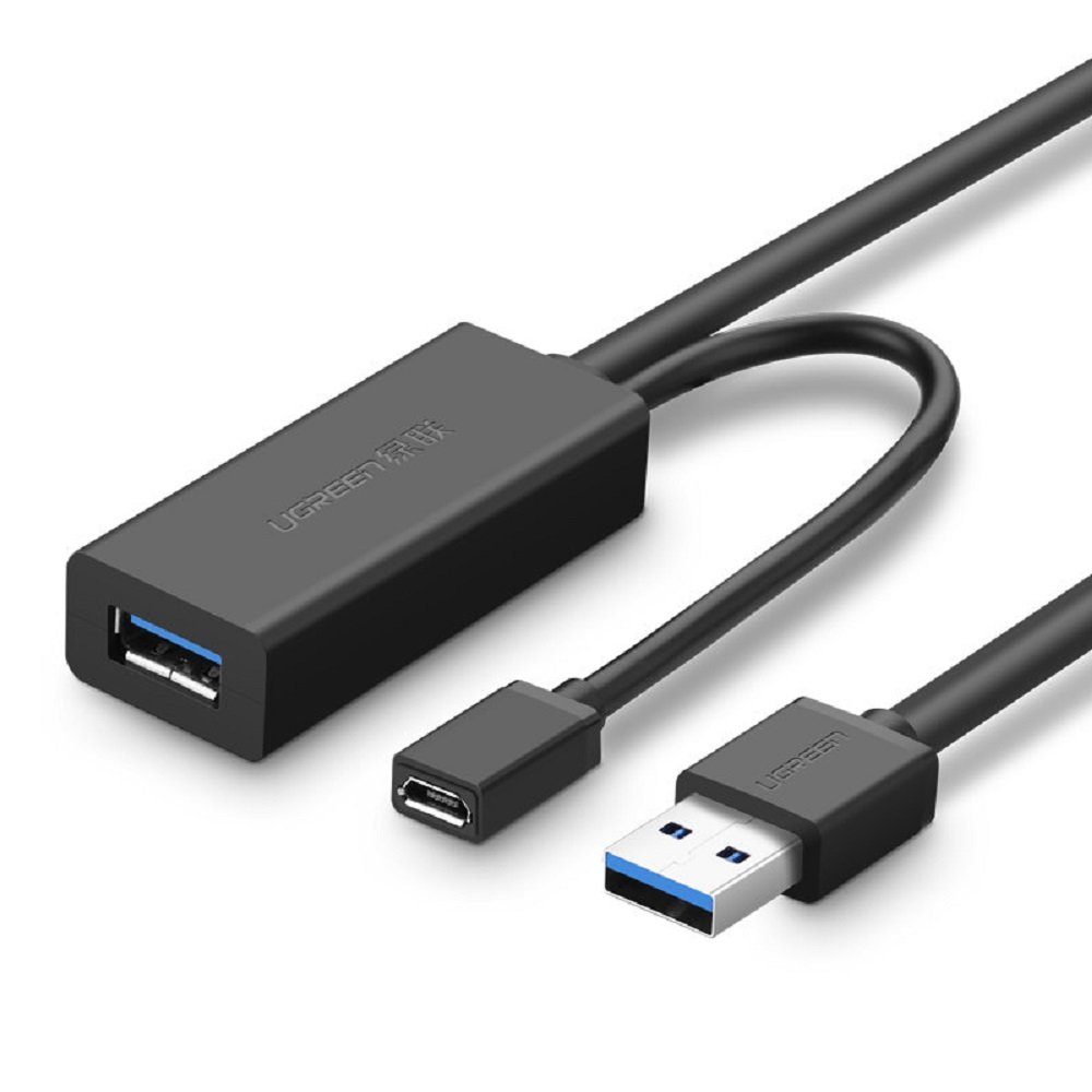 UGREEN aktives Verlängerungskabel USB 3.2 Gen 1 (USB 3.0, USB 3.1 Gen 1)  10m USB-Kabel, (1000 cm)